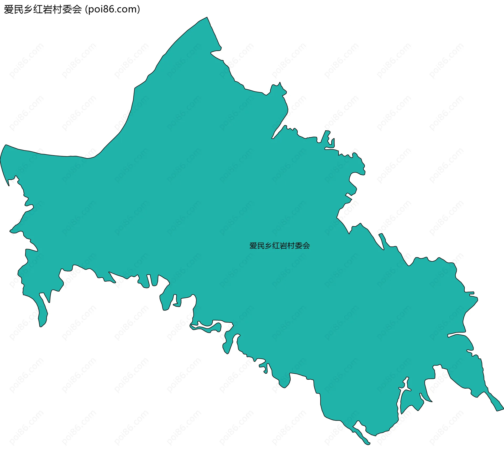 爱民乡红岩村委会边界地图