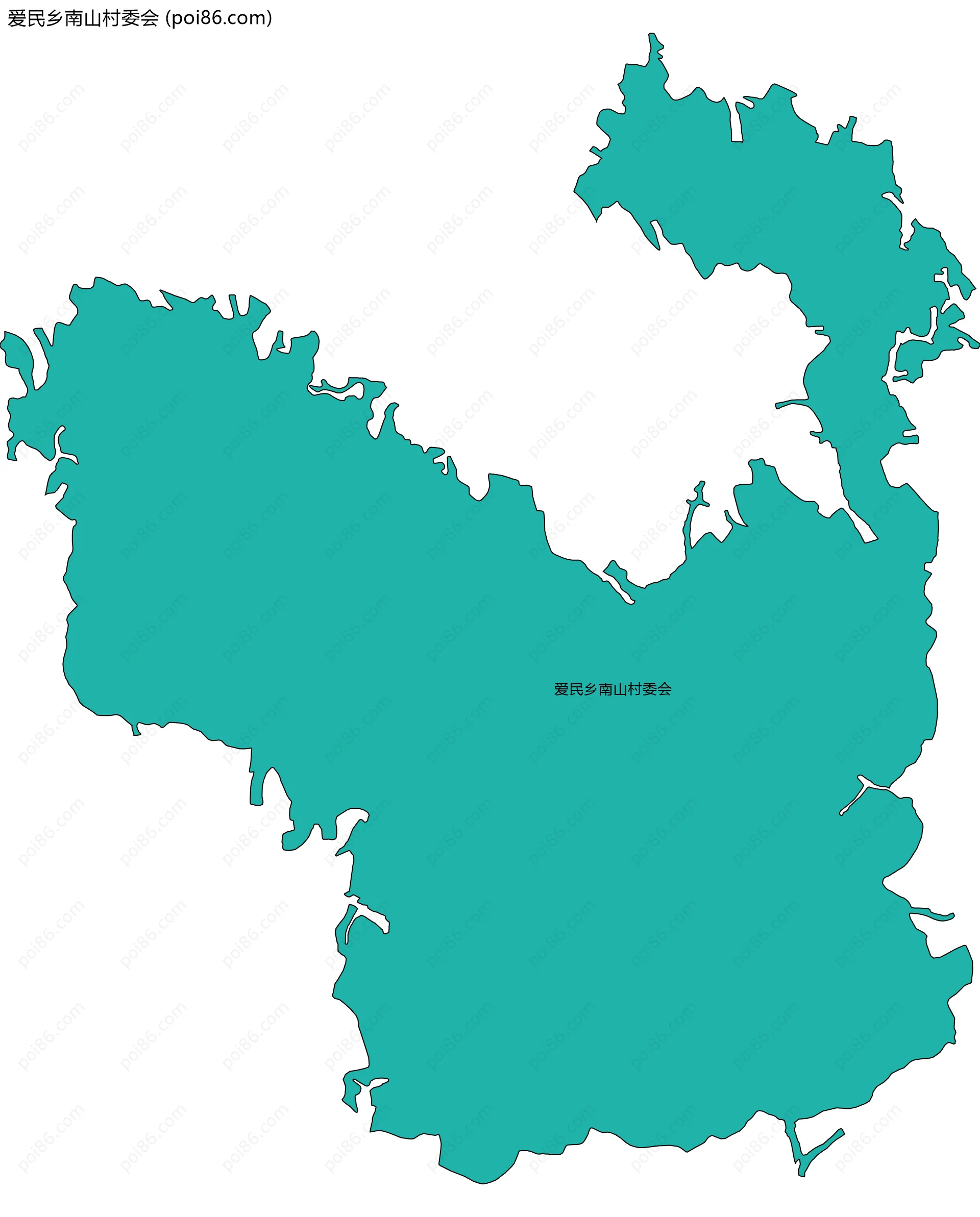 爱民乡南山村委会边界地图