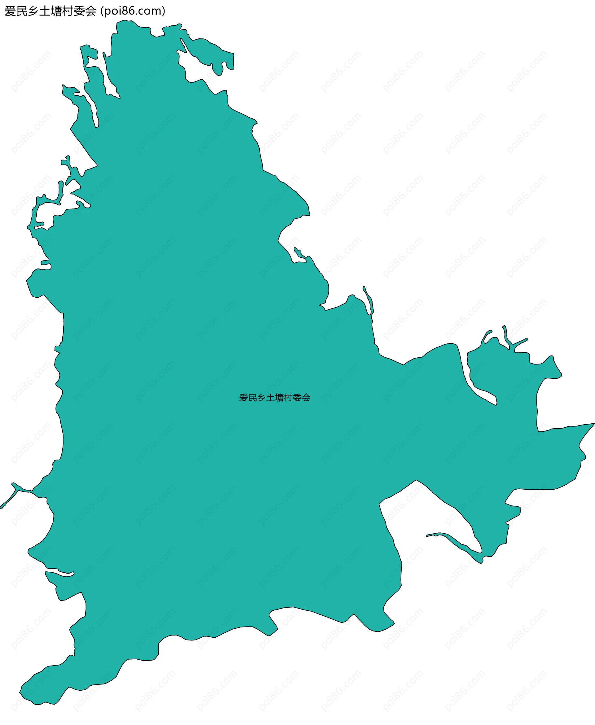 爱民乡土塘村委会边界地图