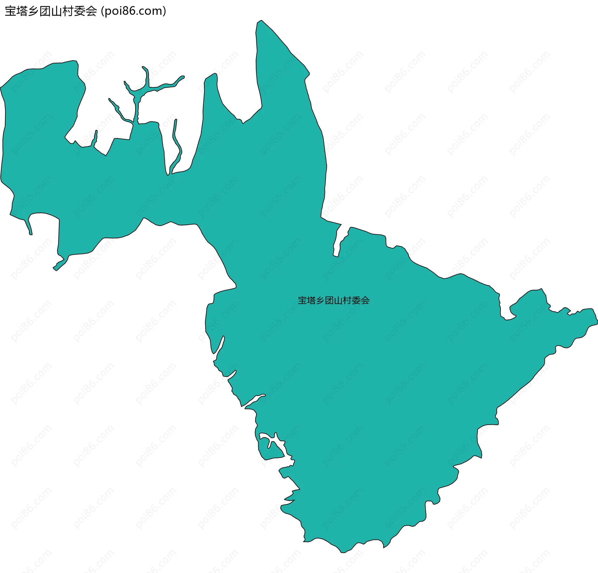 宝塔乡团山村委会边界地图