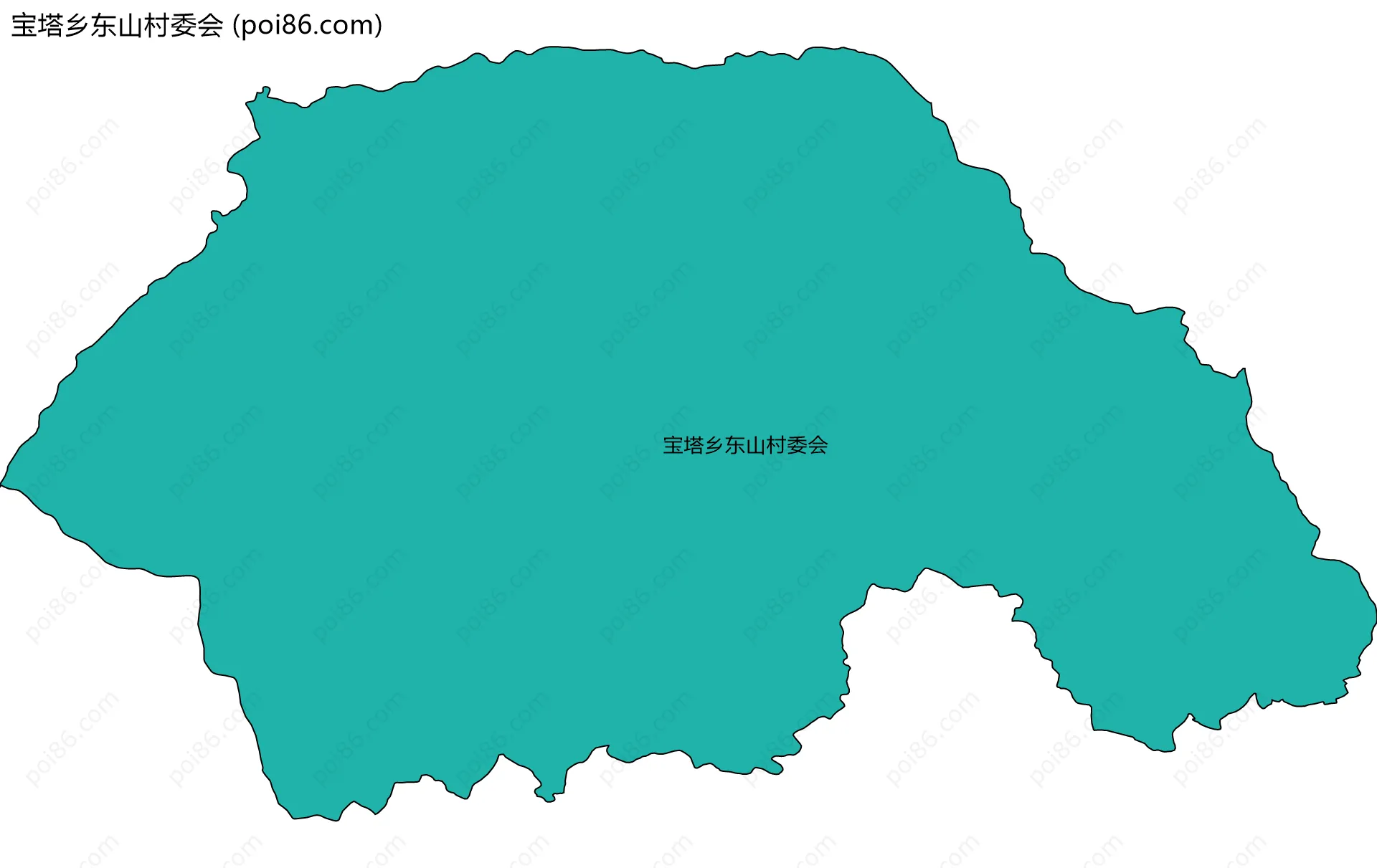 宝塔乡东山村委会边界地图