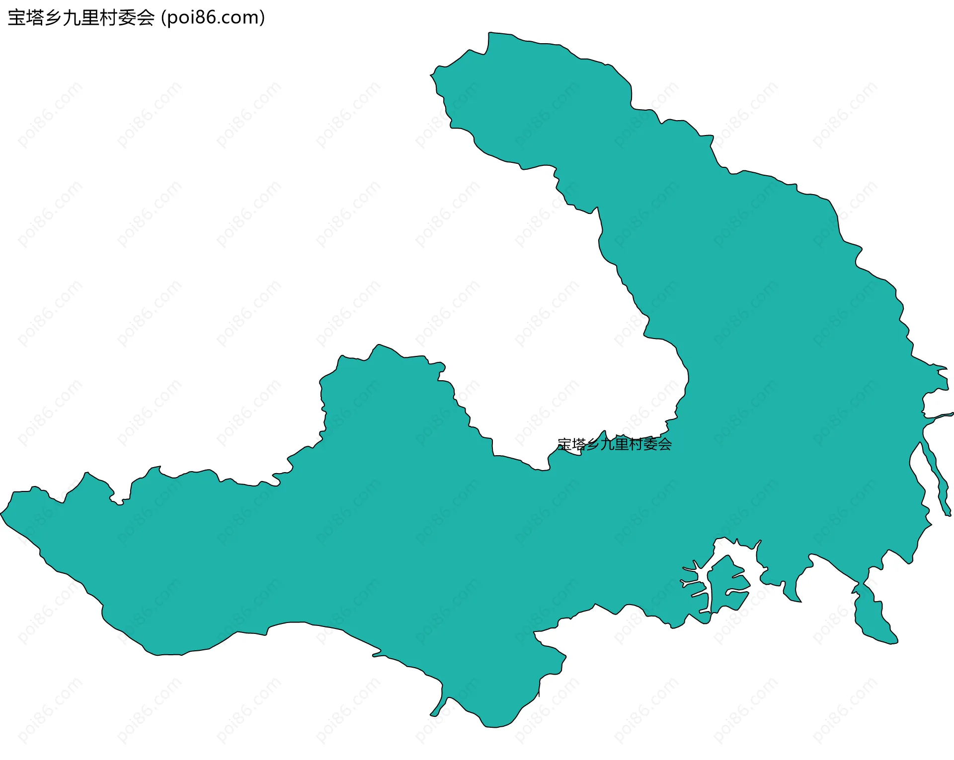 宝塔乡九里村委会边界地图