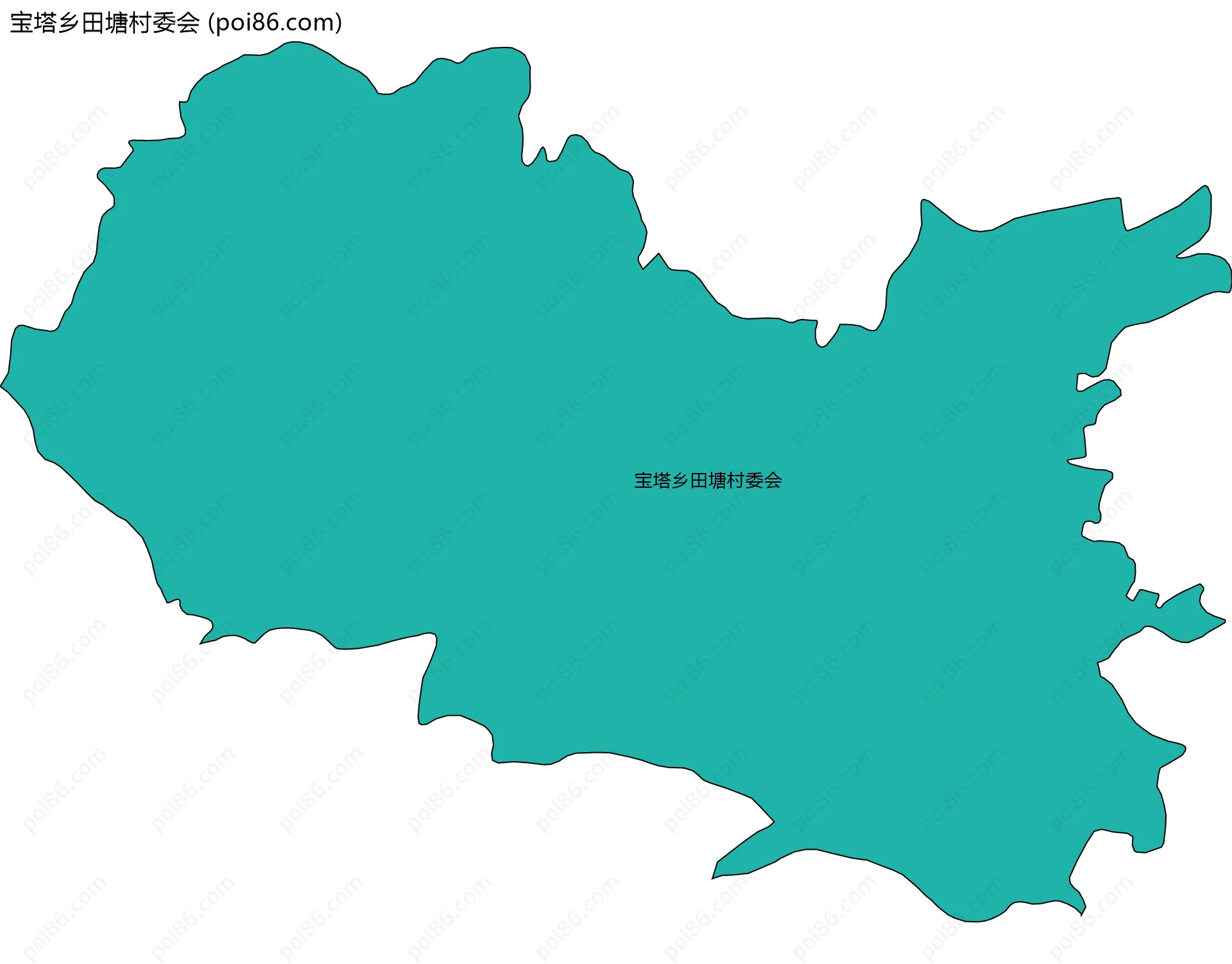 宝塔乡田塘村委会边界地图