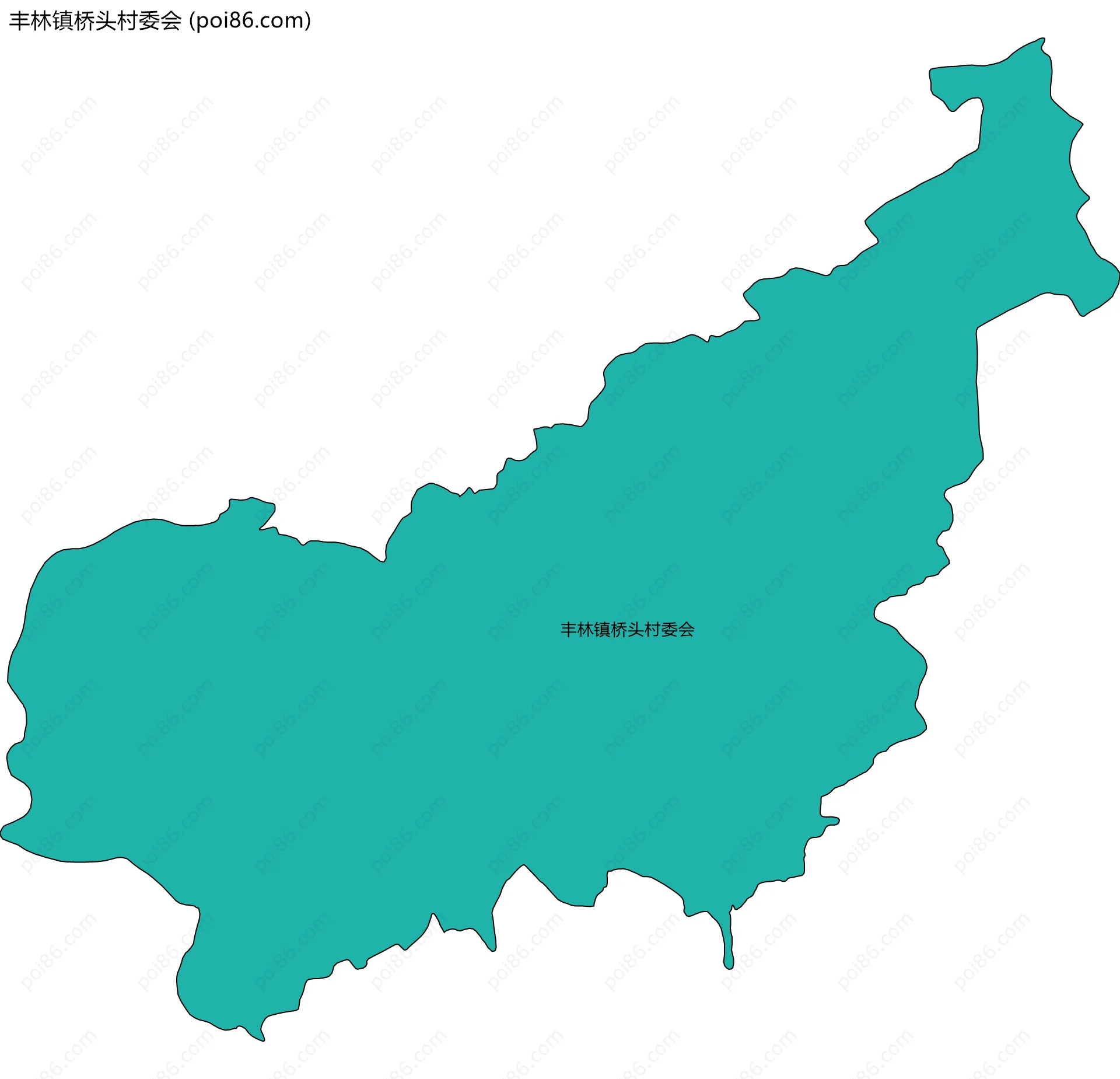 丰林镇桥头村委会边界地图
