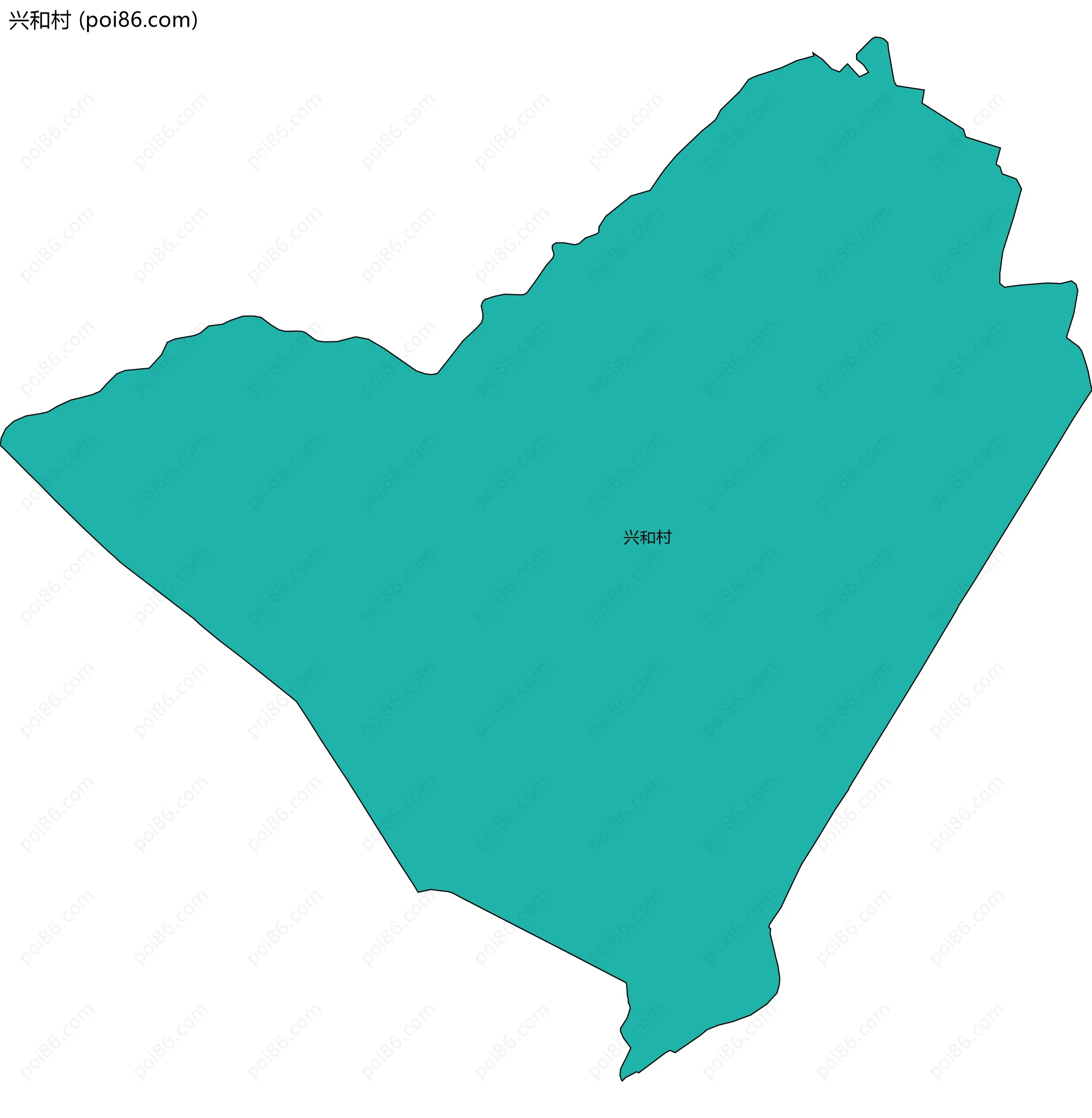 兴和村边界地图