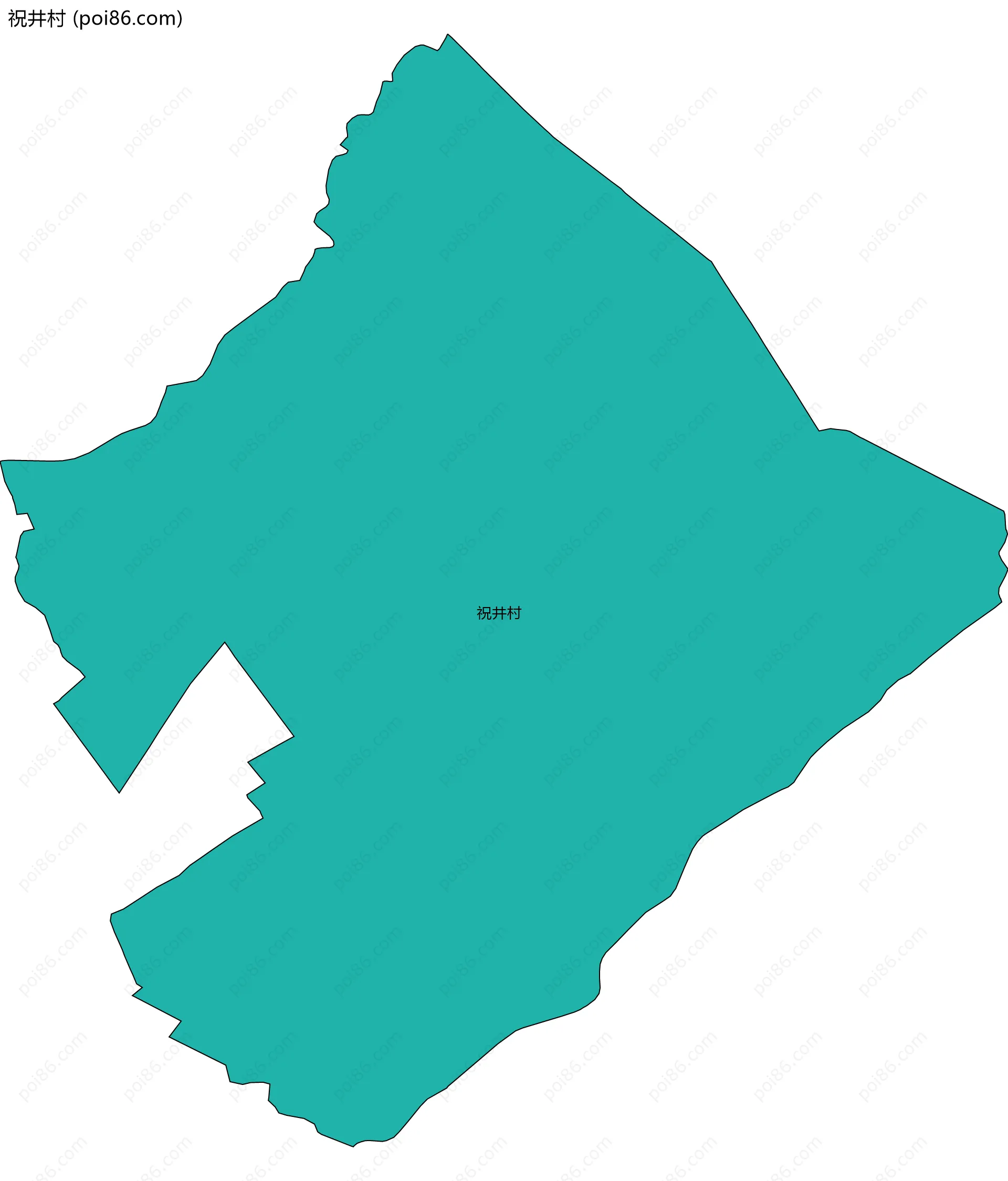 祝井村边界地图