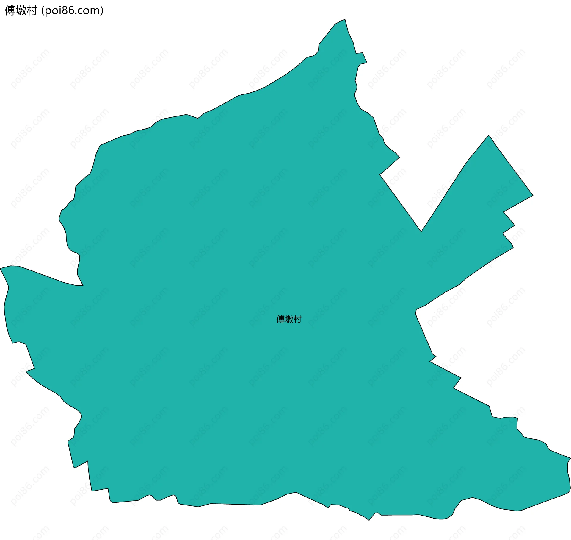 傅墩村边界地图