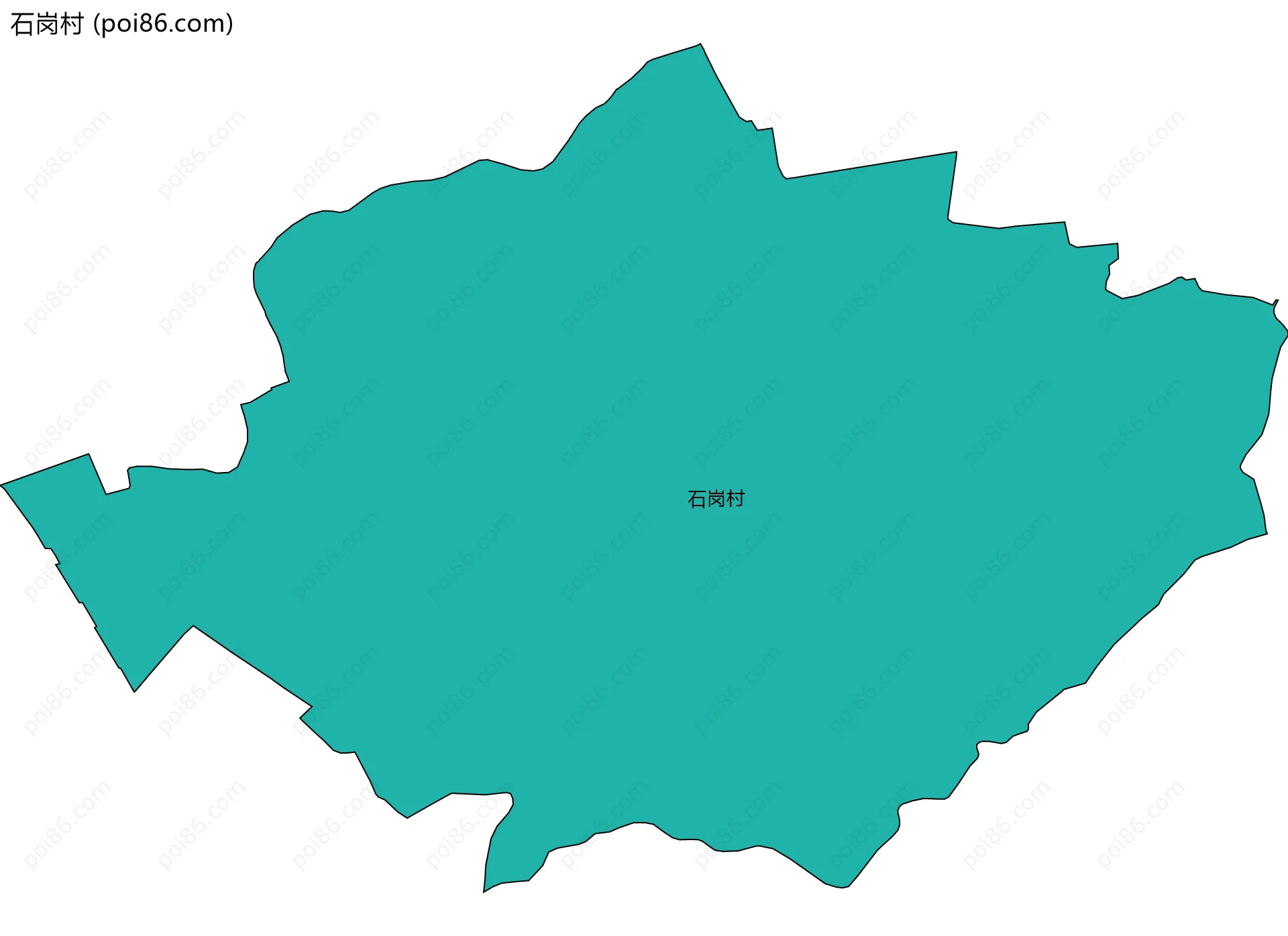 石岗村边界地图