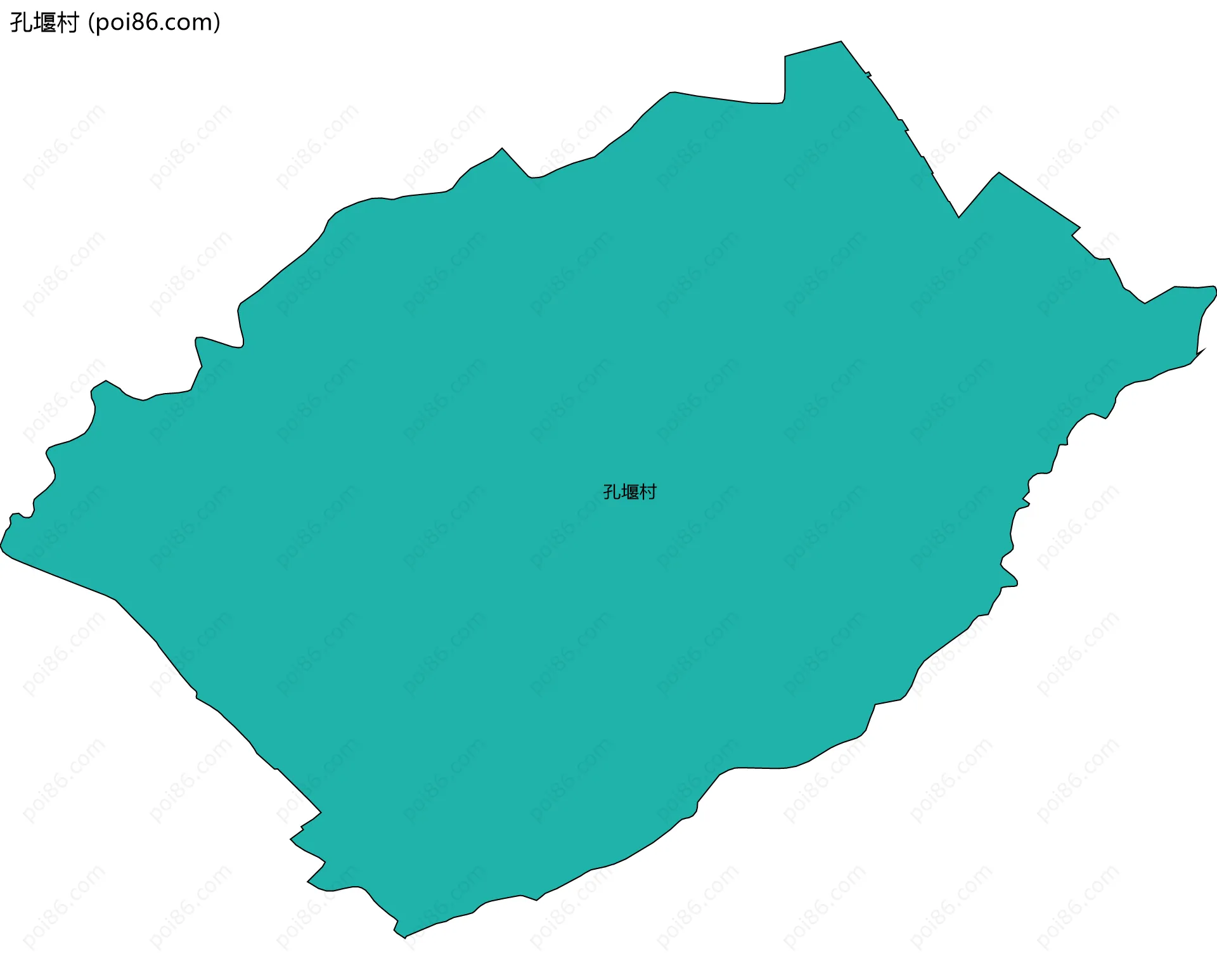 孔堰村边界地图