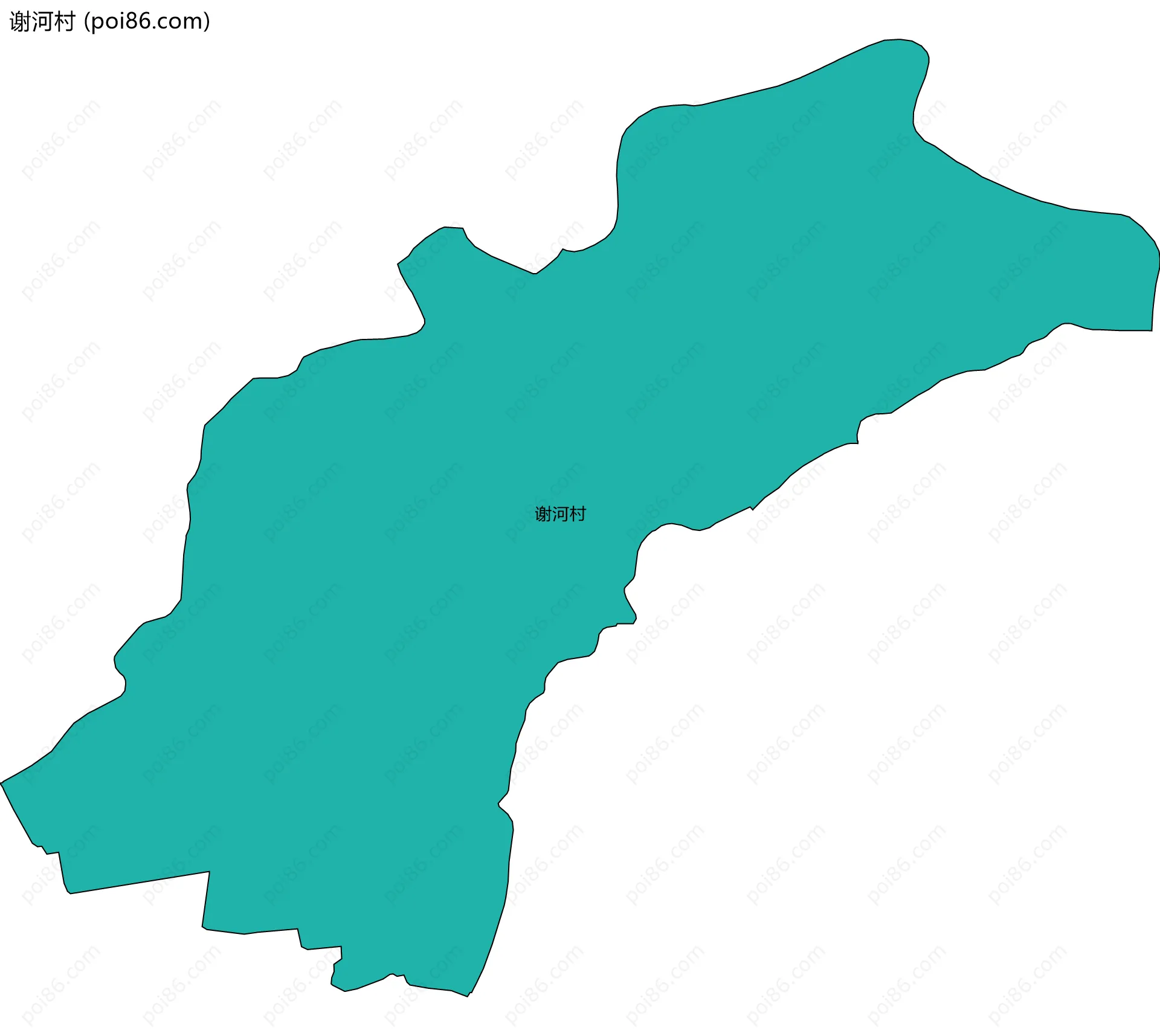谢河村边界地图