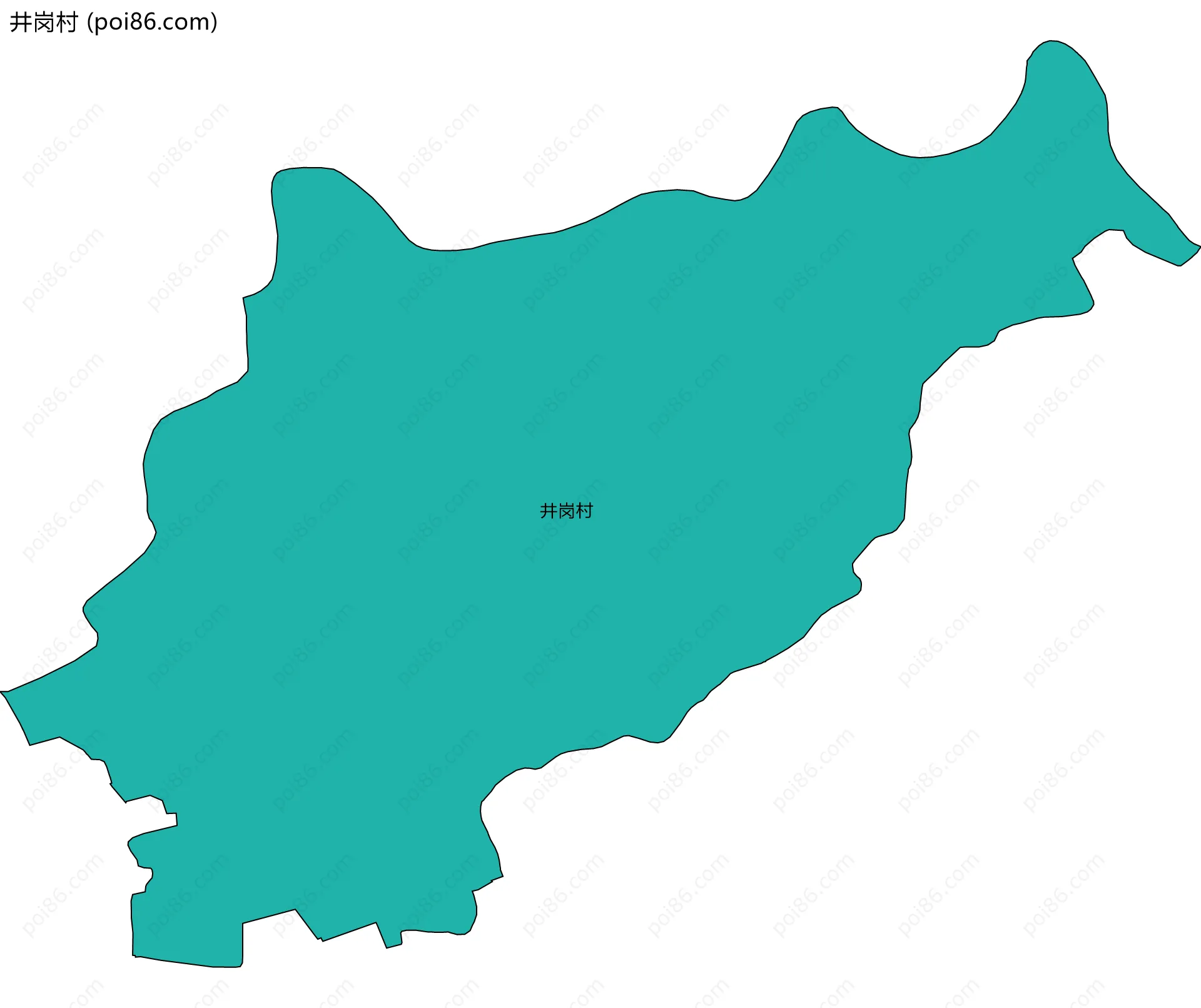 井岗村边界地图