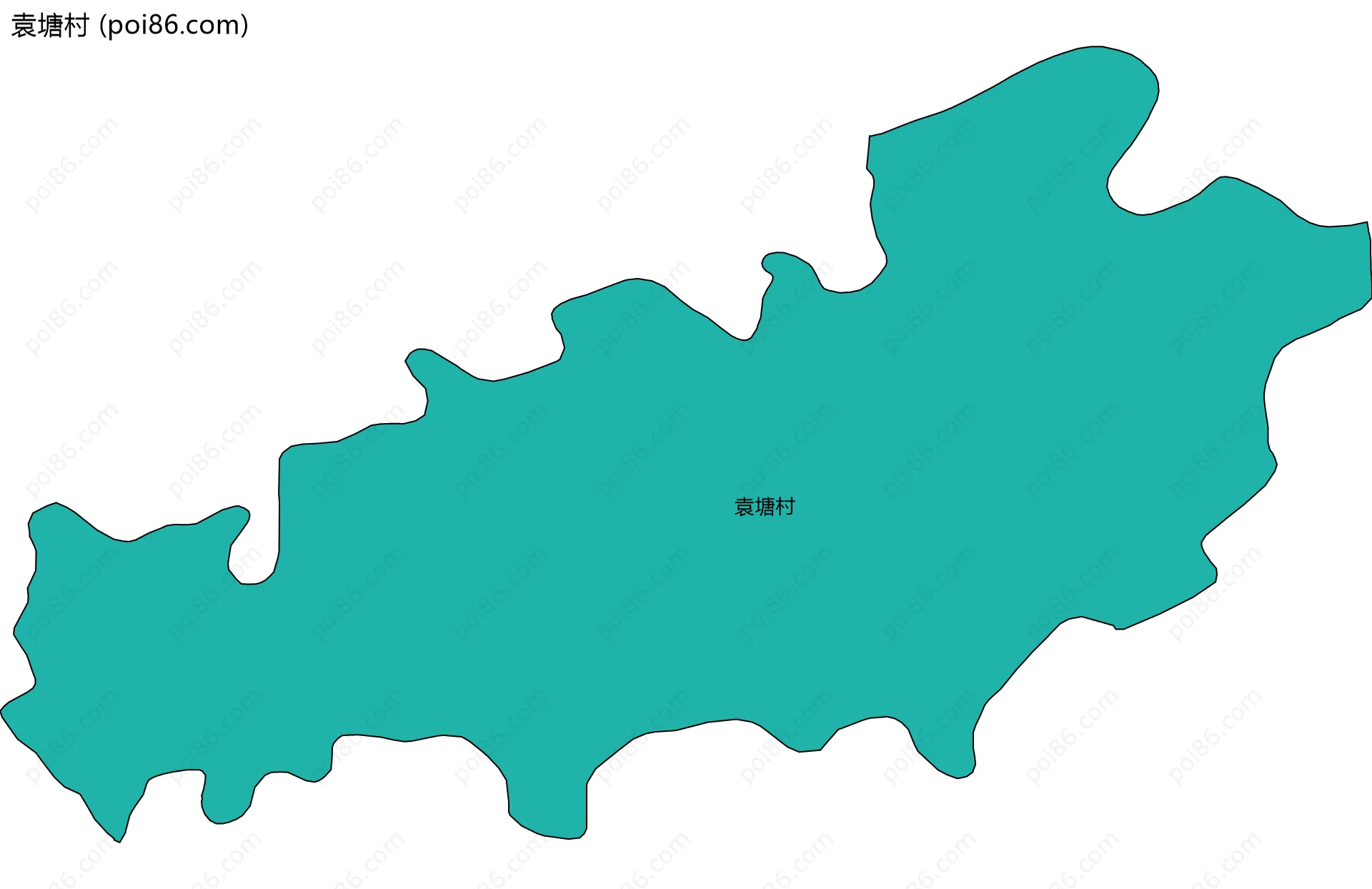 袁塘村边界地图