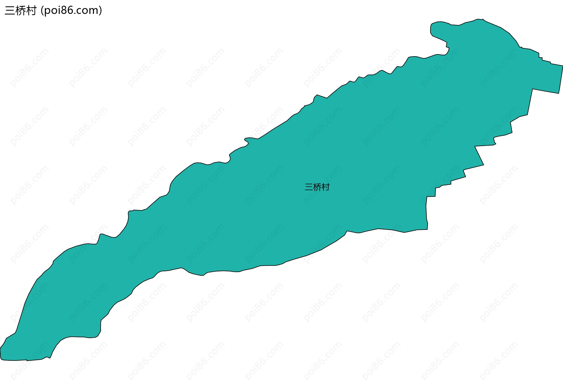 三桥村边界地图