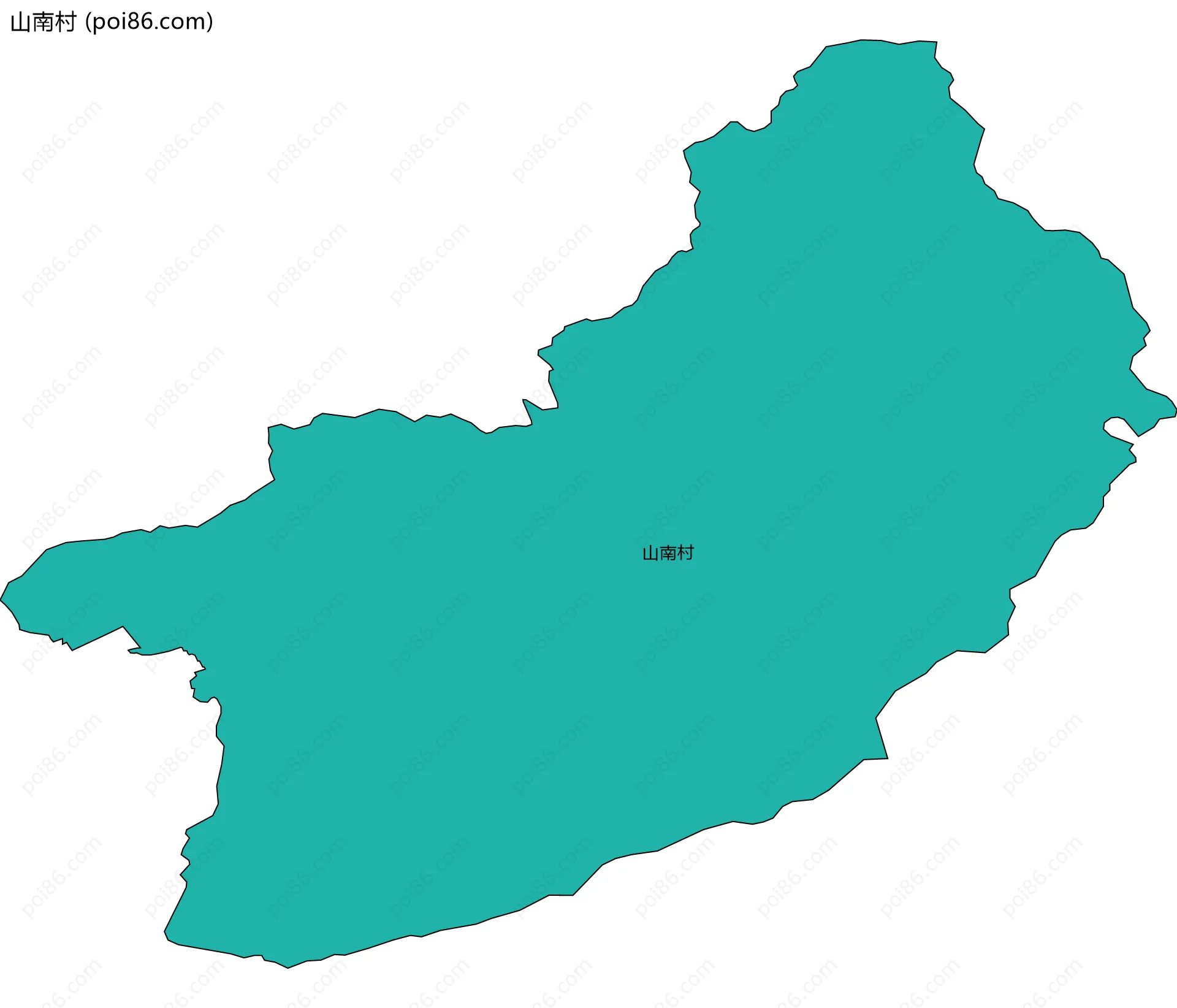 山南村边界地图