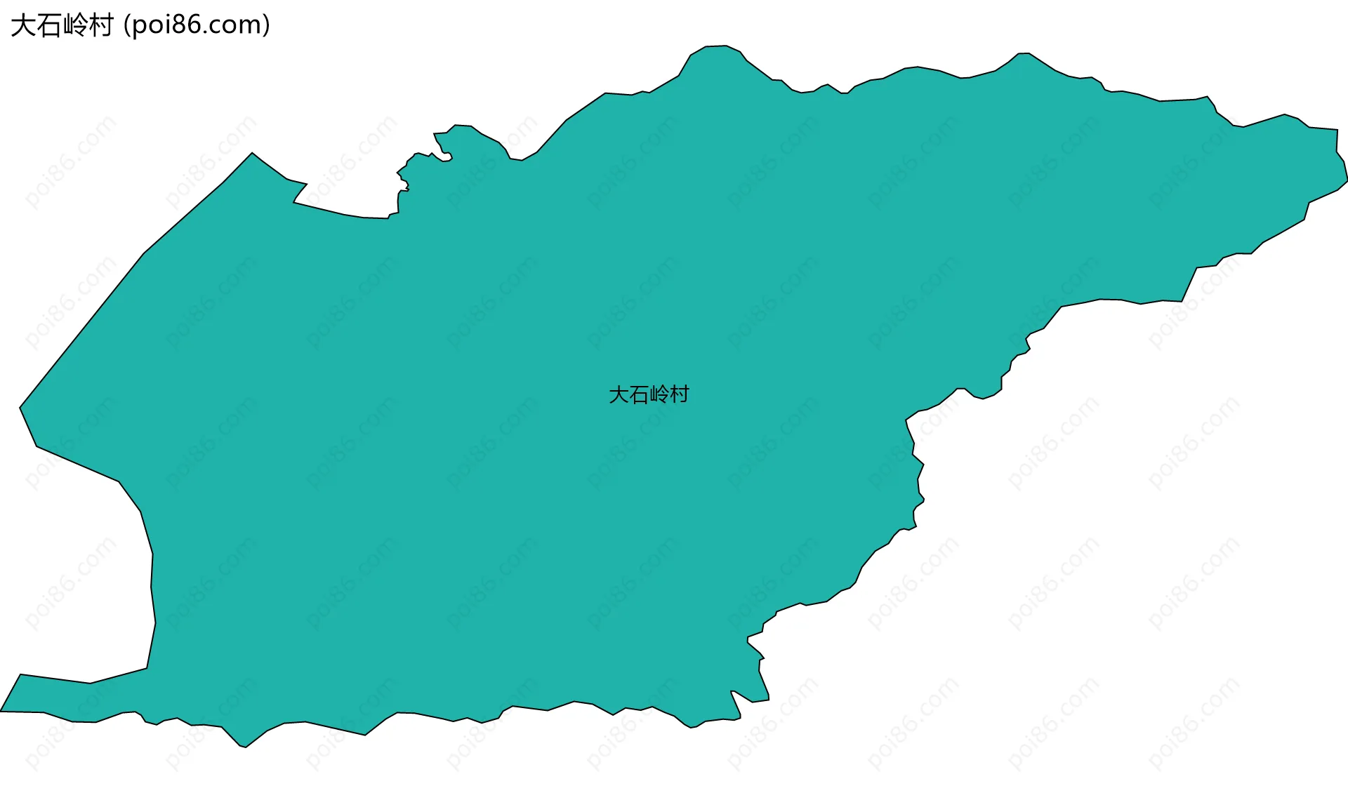 大石岭村边界地图
