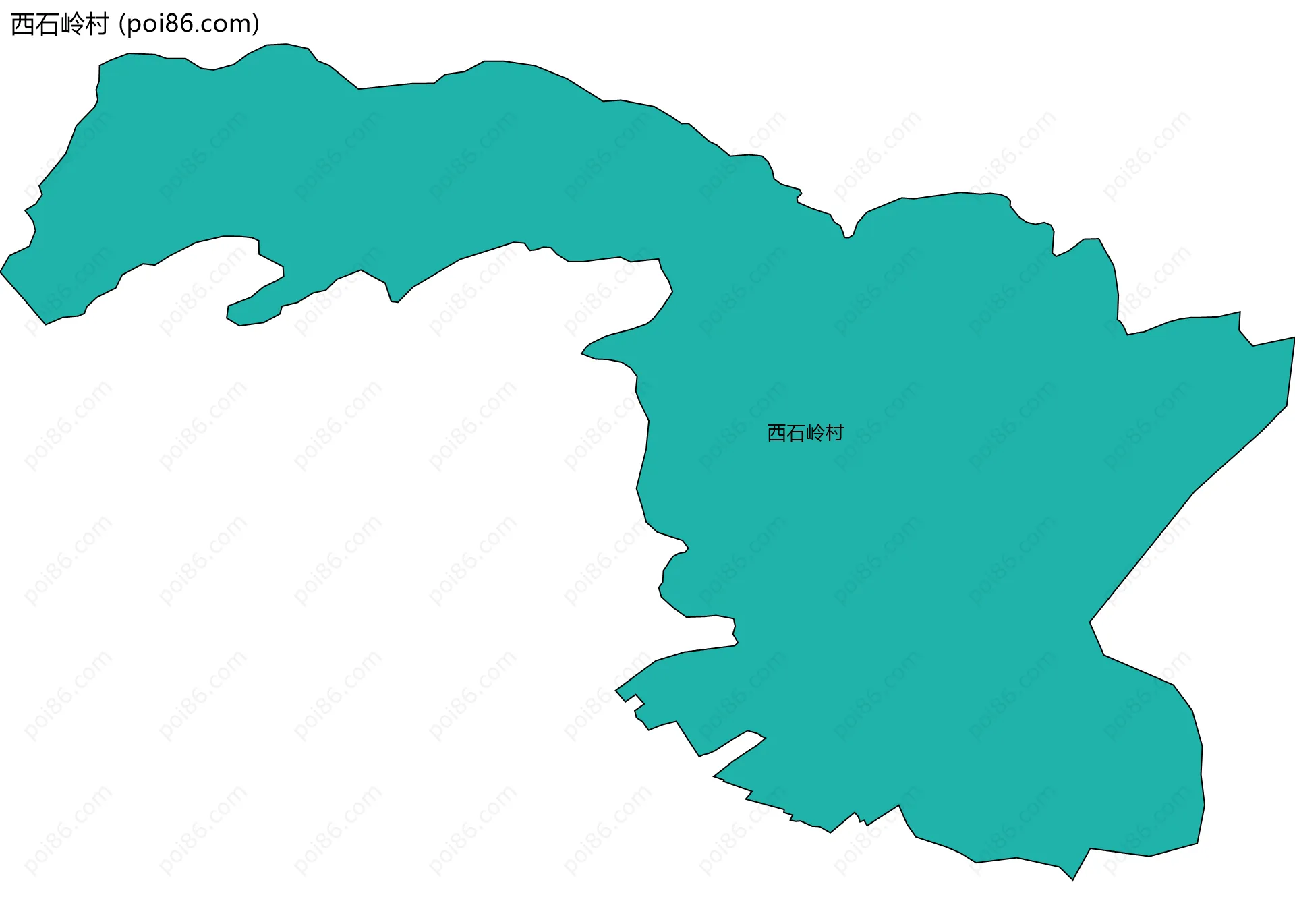 西石岭村边界地图