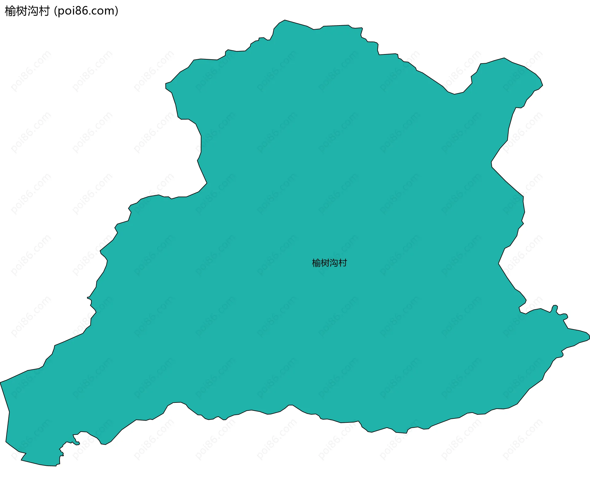 榆树沟村边界地图