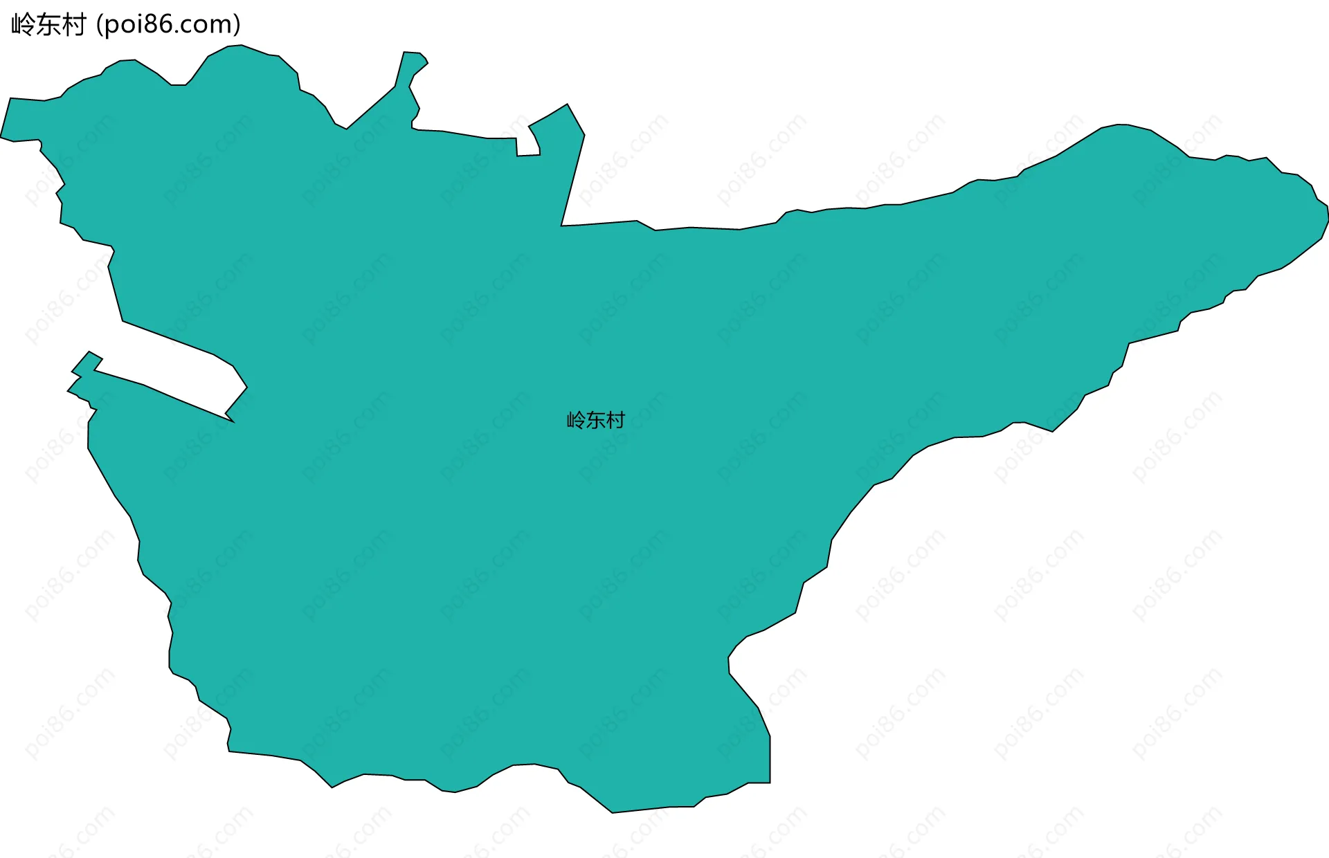 岭东村边界地图