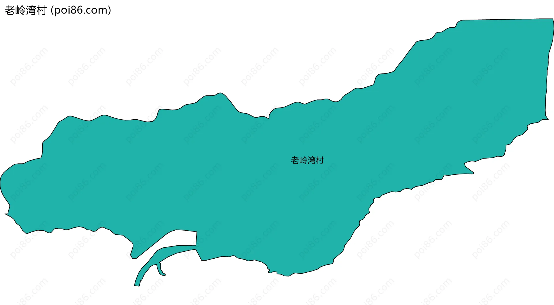 老岭湾村边界地图