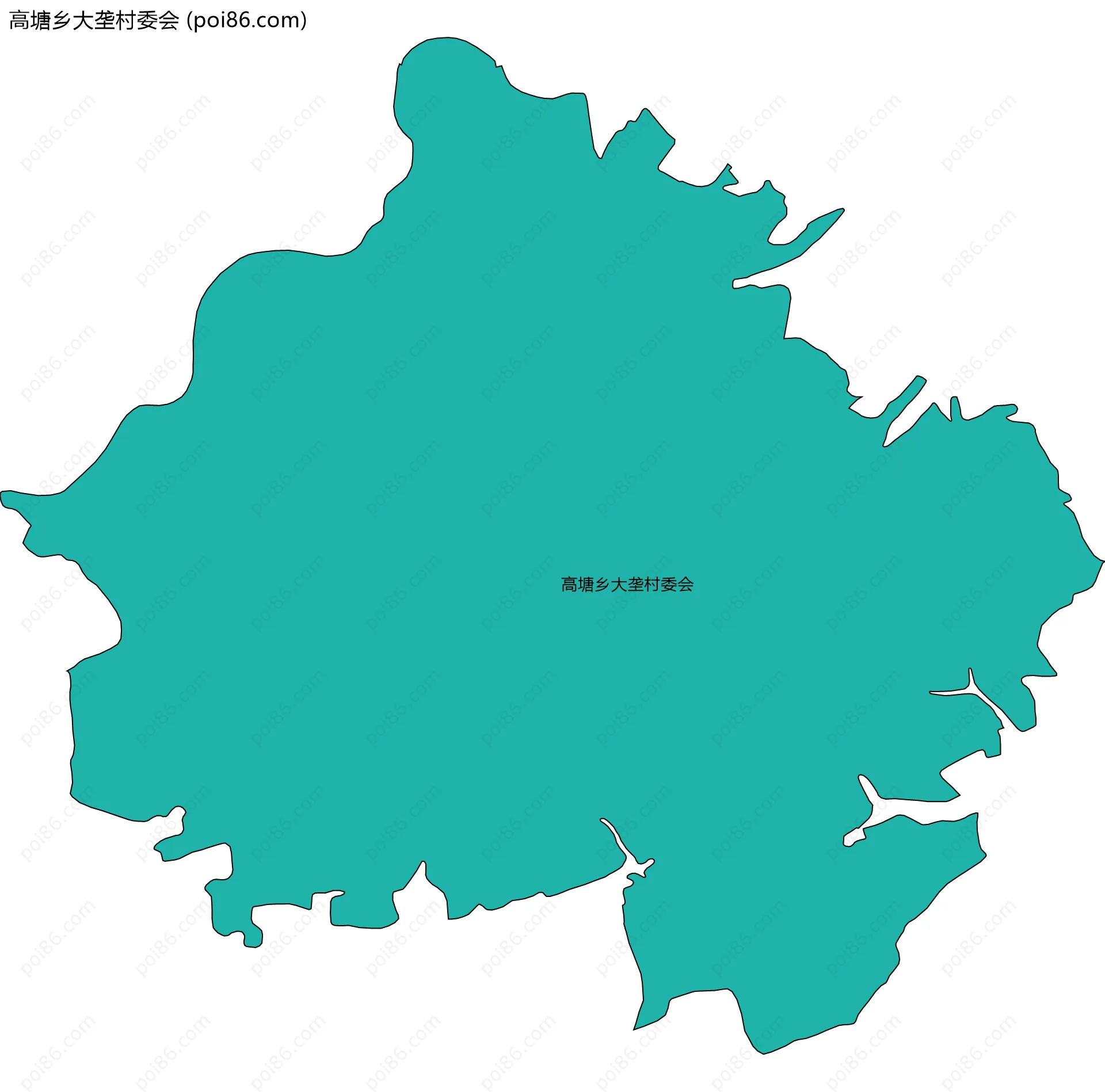 高塘乡大垄村委会边界地图