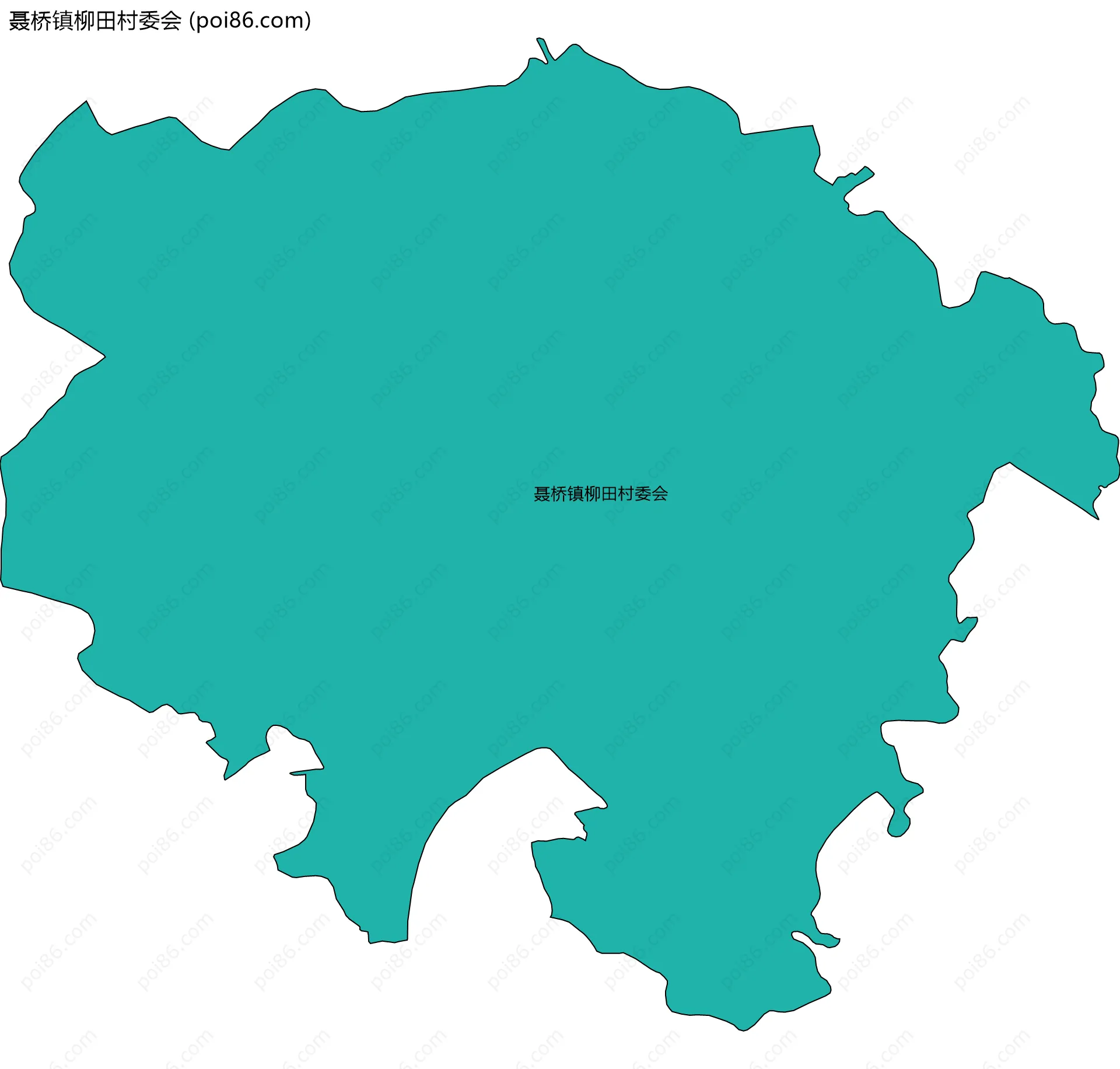 聂桥镇柳田村委会边界地图