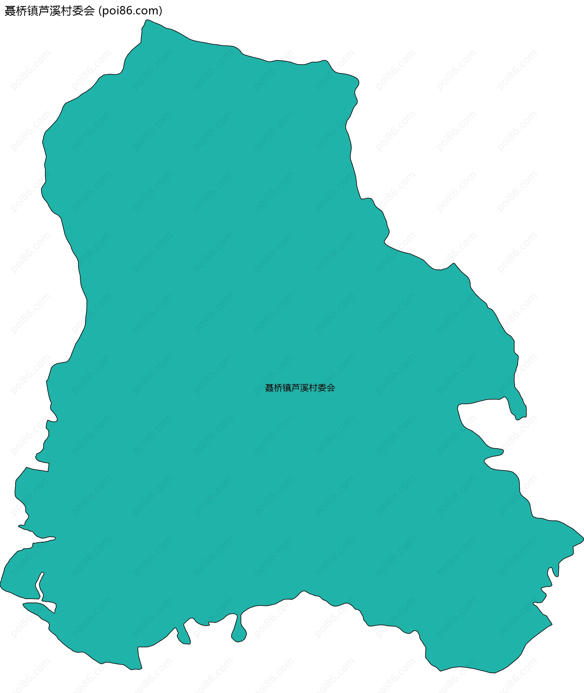 聂桥镇芦溪村委会边界地图