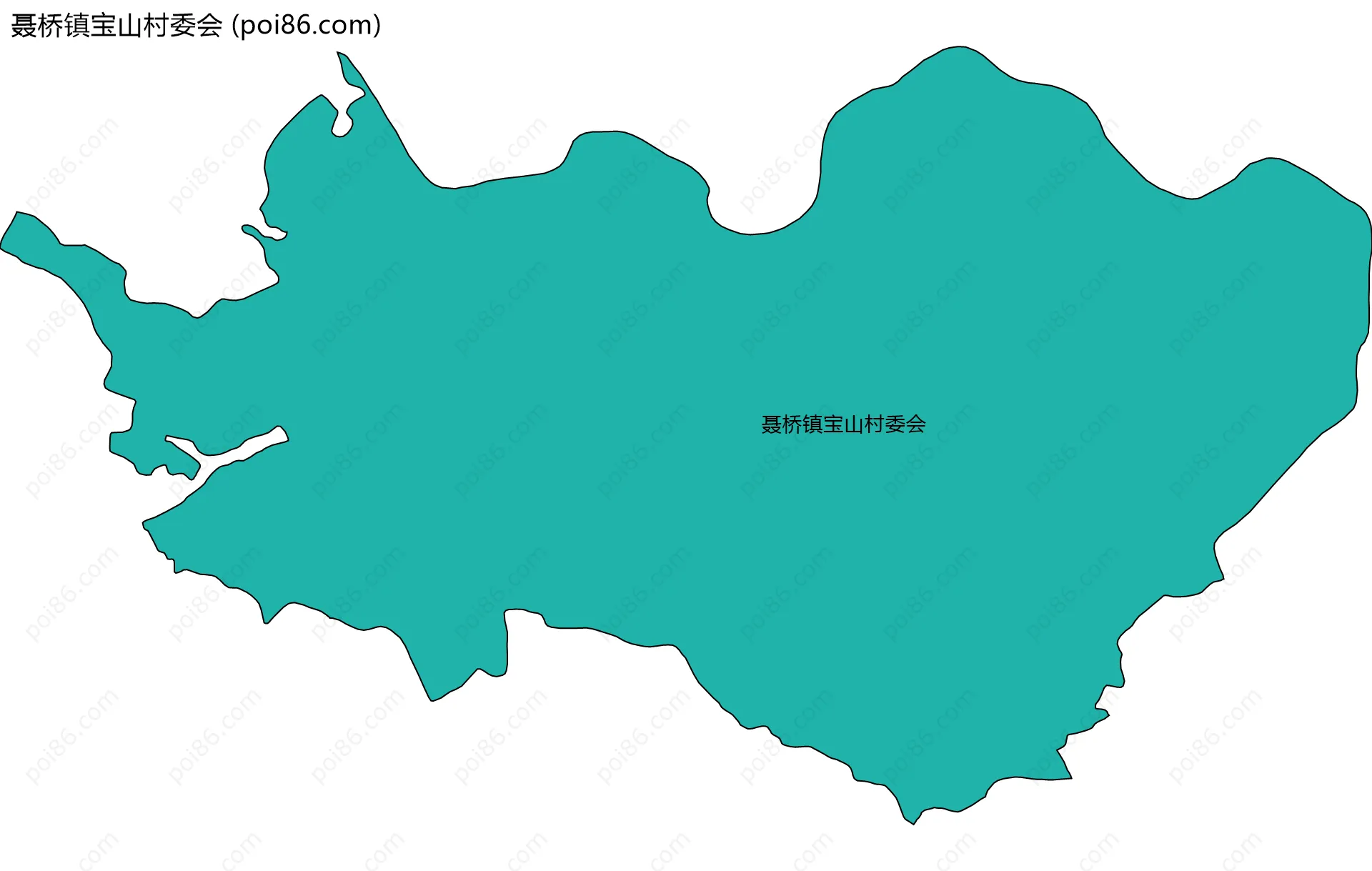 聂桥镇宝山村委会边界地图