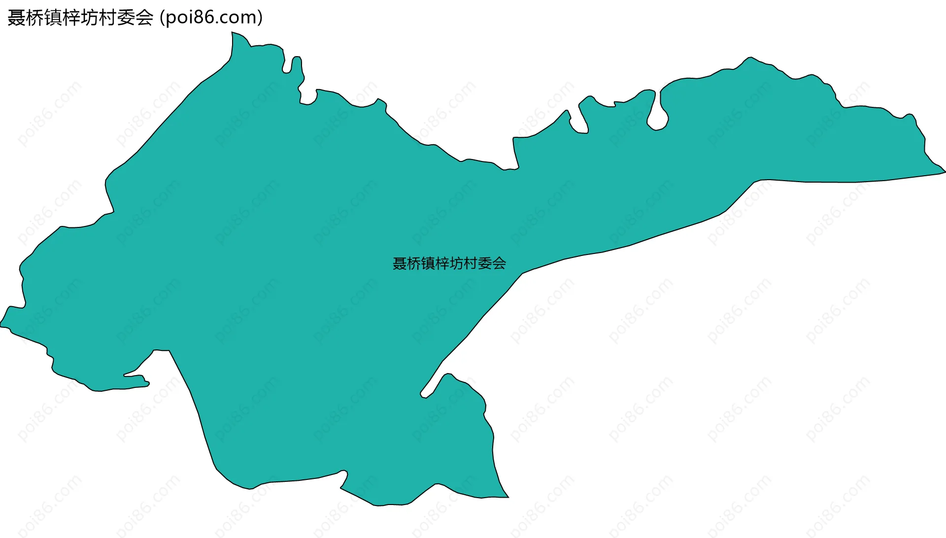 聂桥镇梓坊村委会边界地图