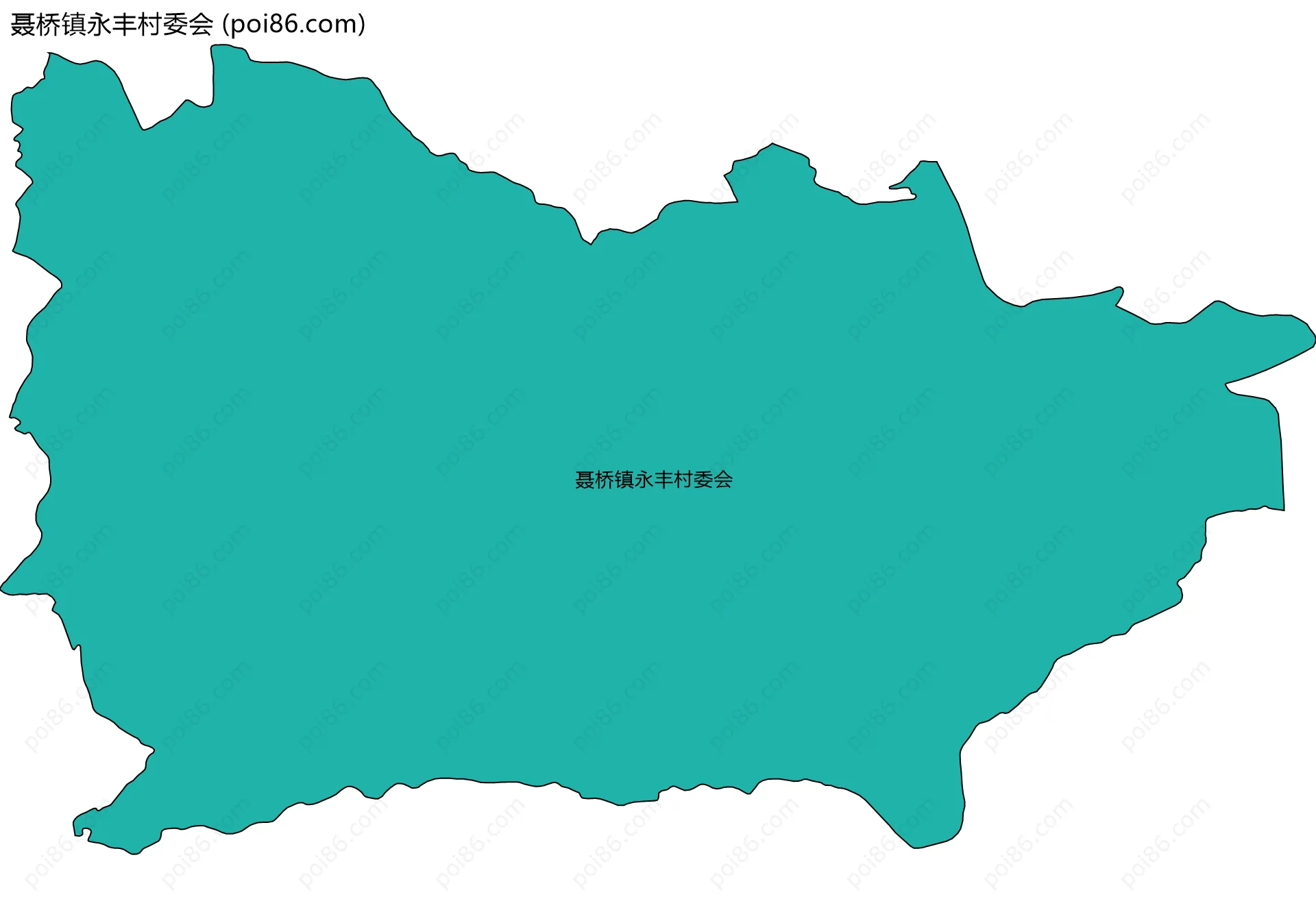 聂桥镇永丰村委会边界地图