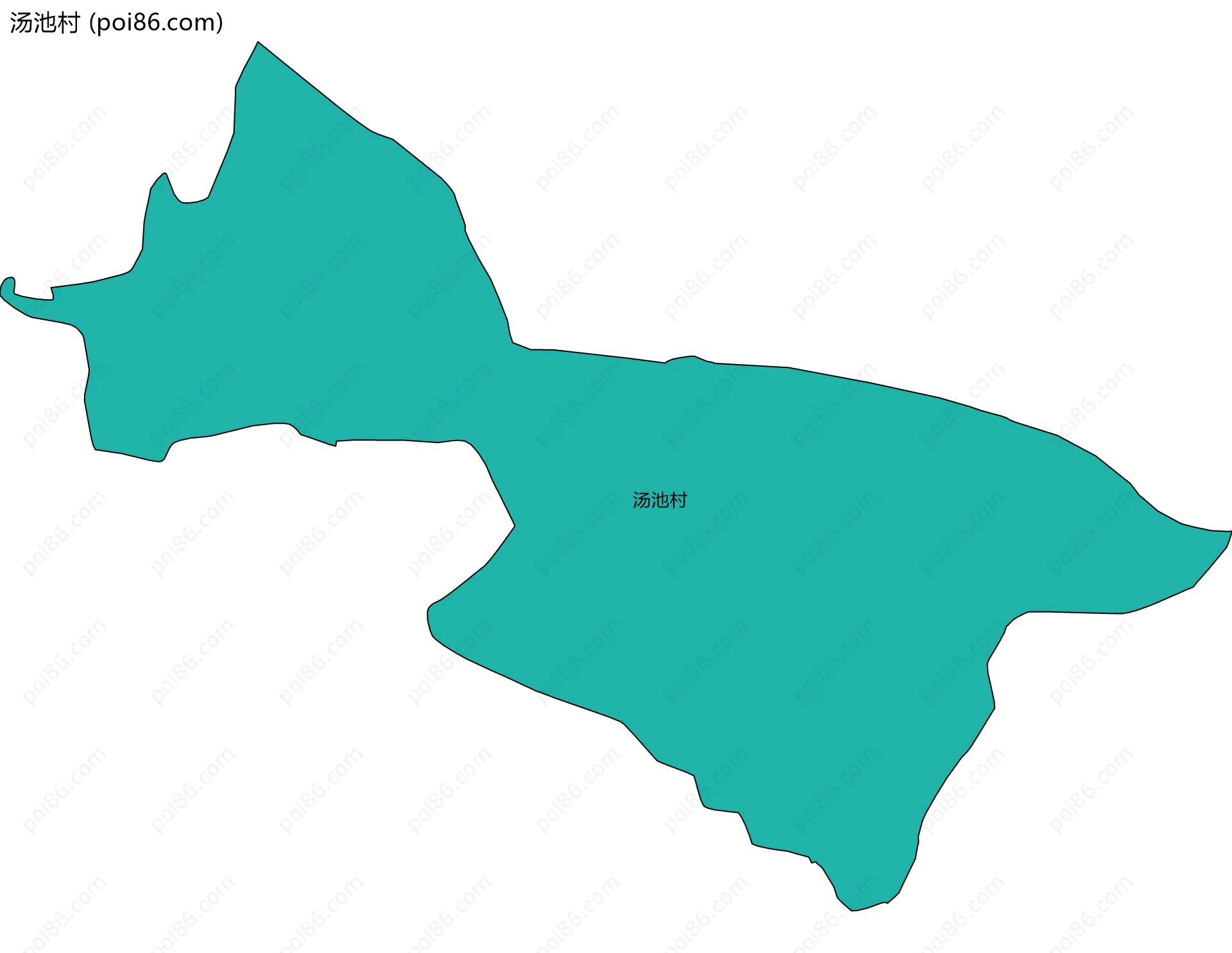 汤池村边界地图