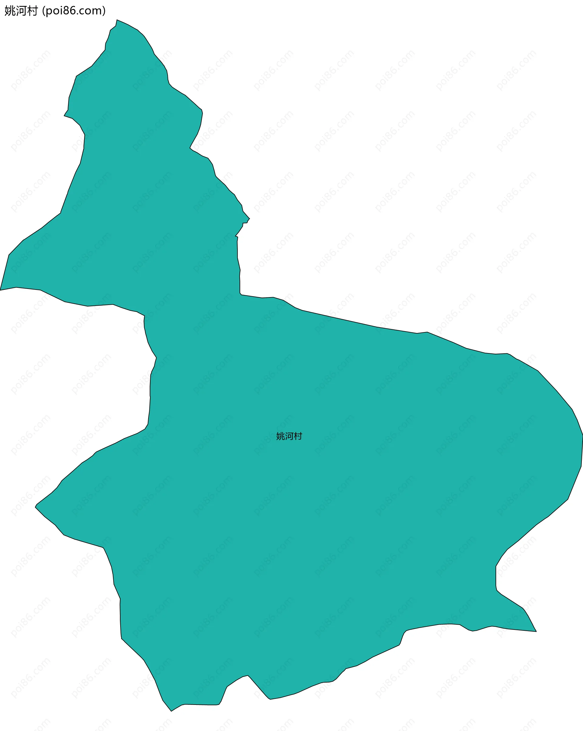姚河村边界地图
