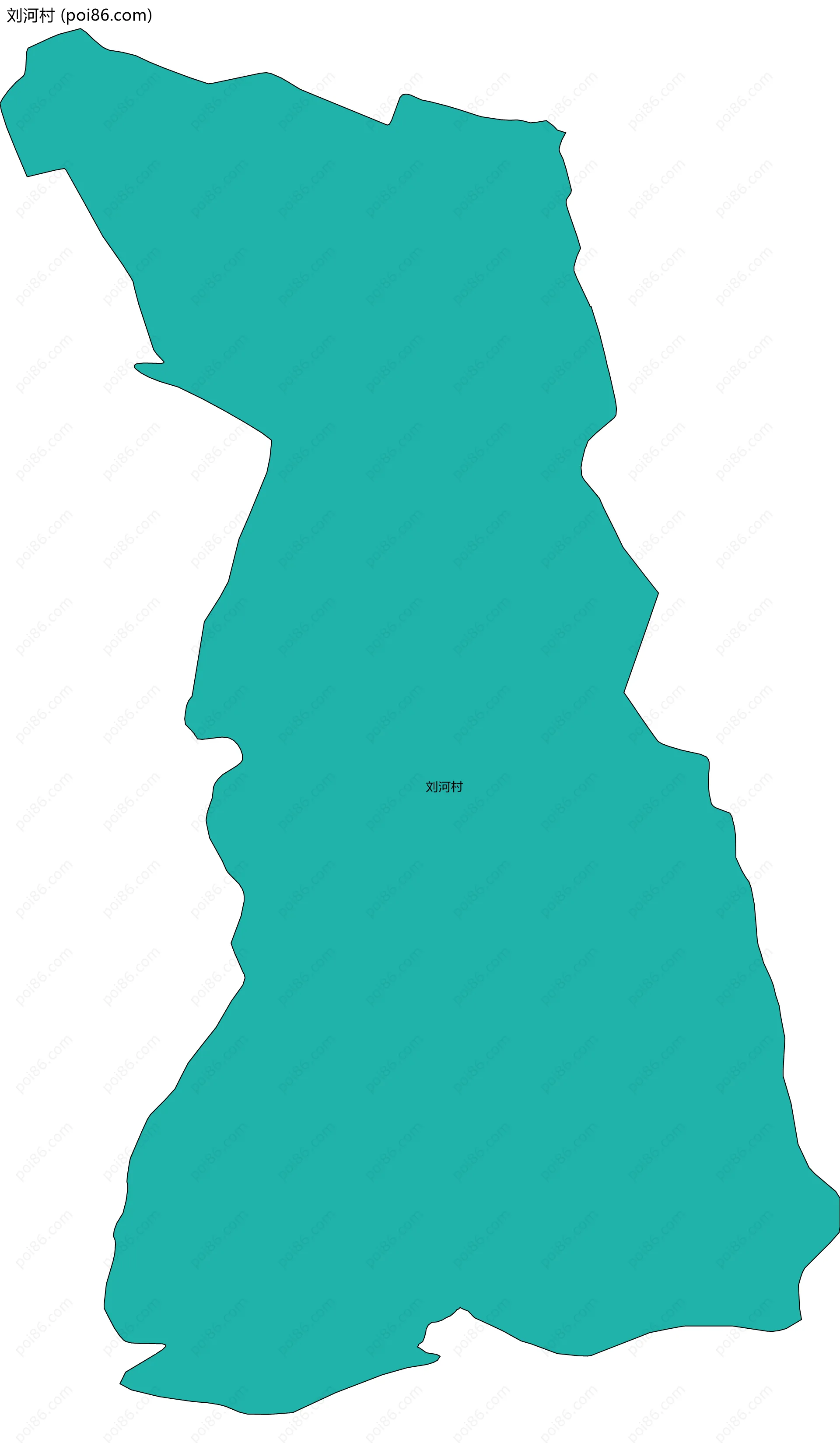 刘河村边界地图