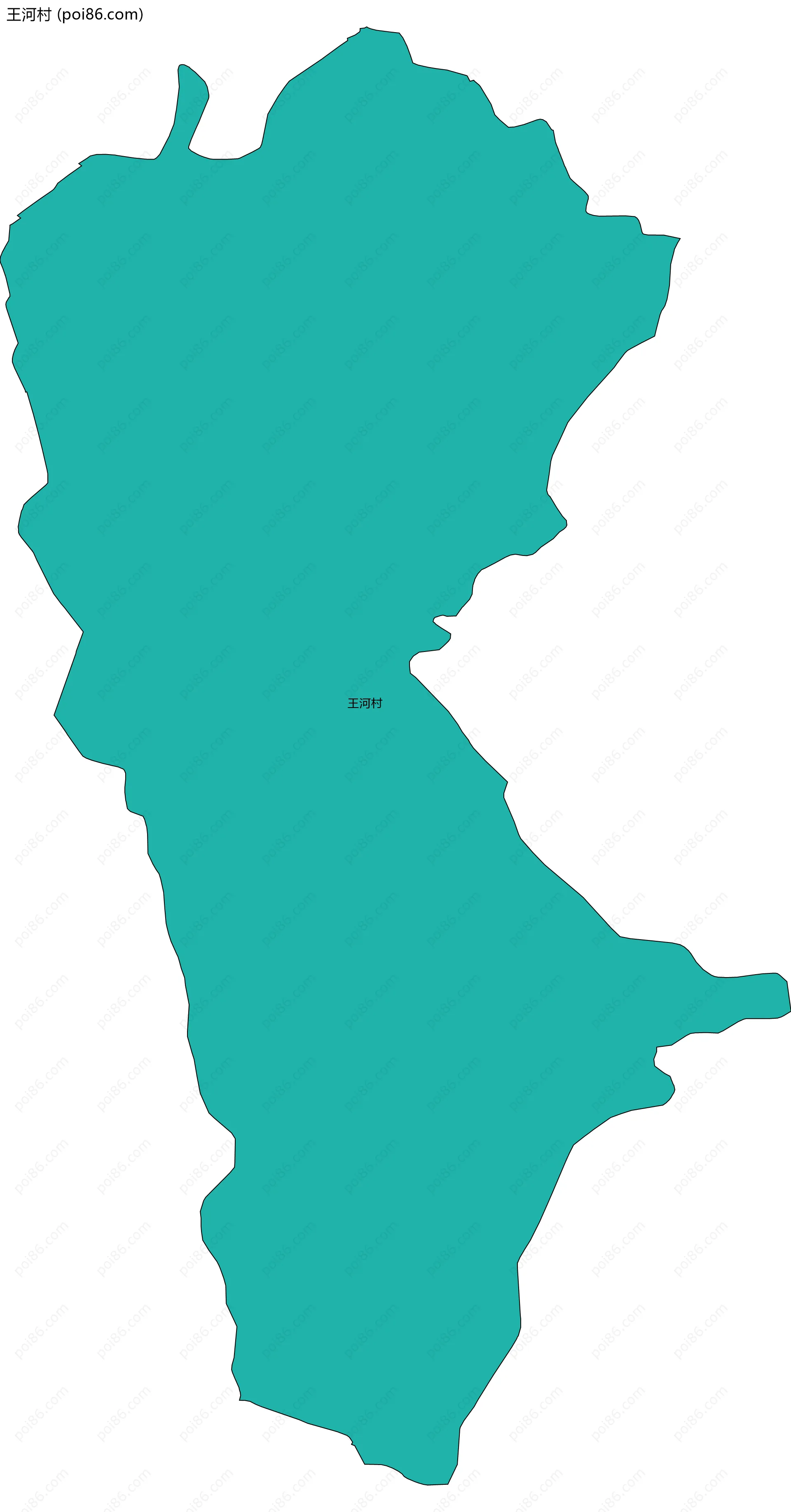 王河村边界地图