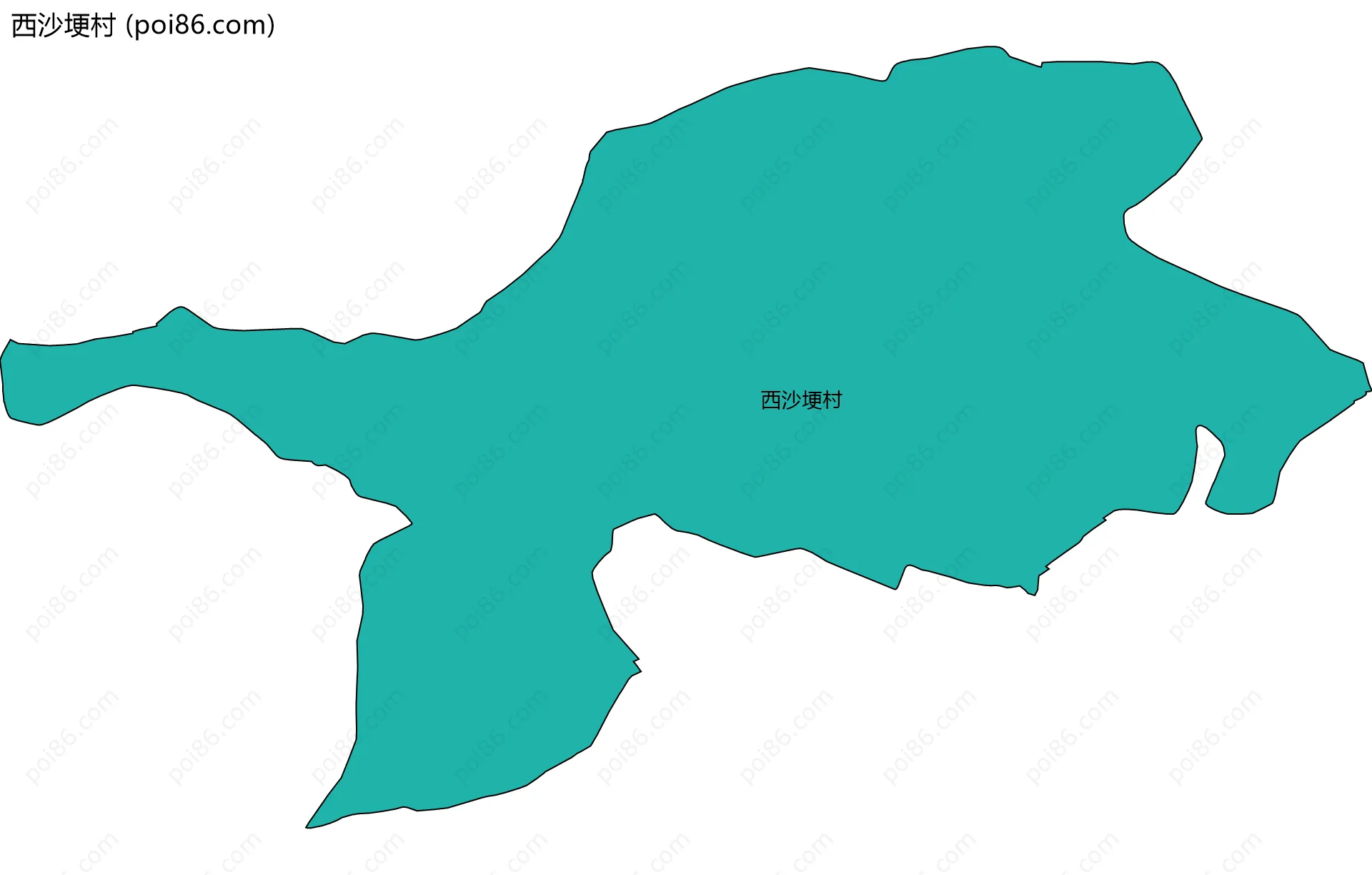 西沙埂村边界地图
