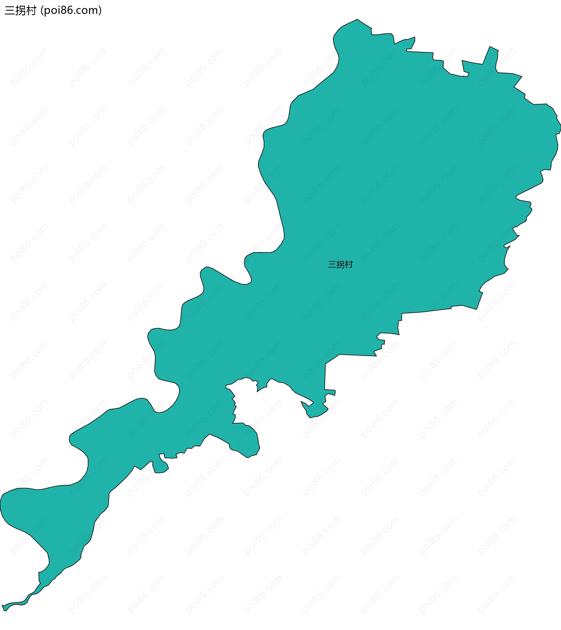 三拐村边界地图