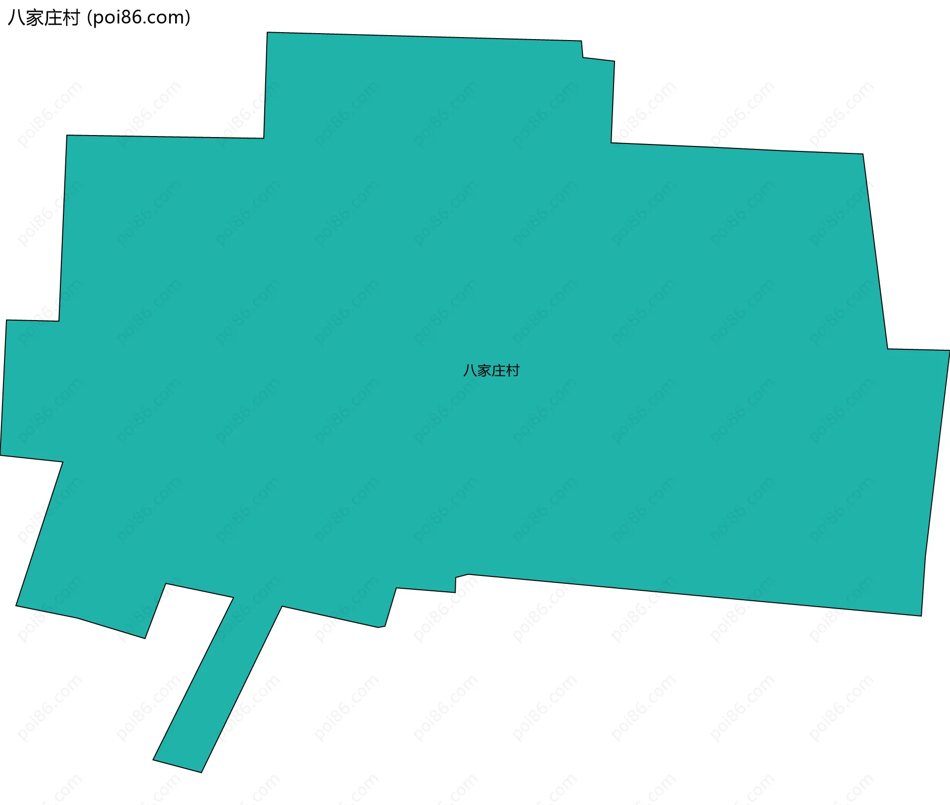 八家庄村边界地图