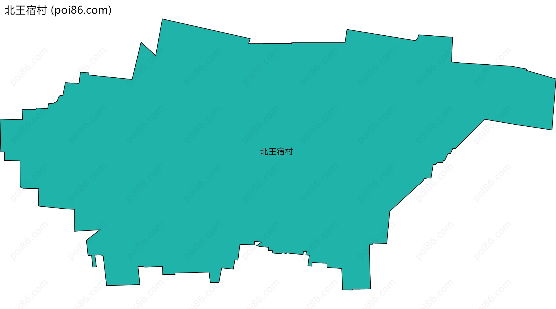 北王宿村边界地图