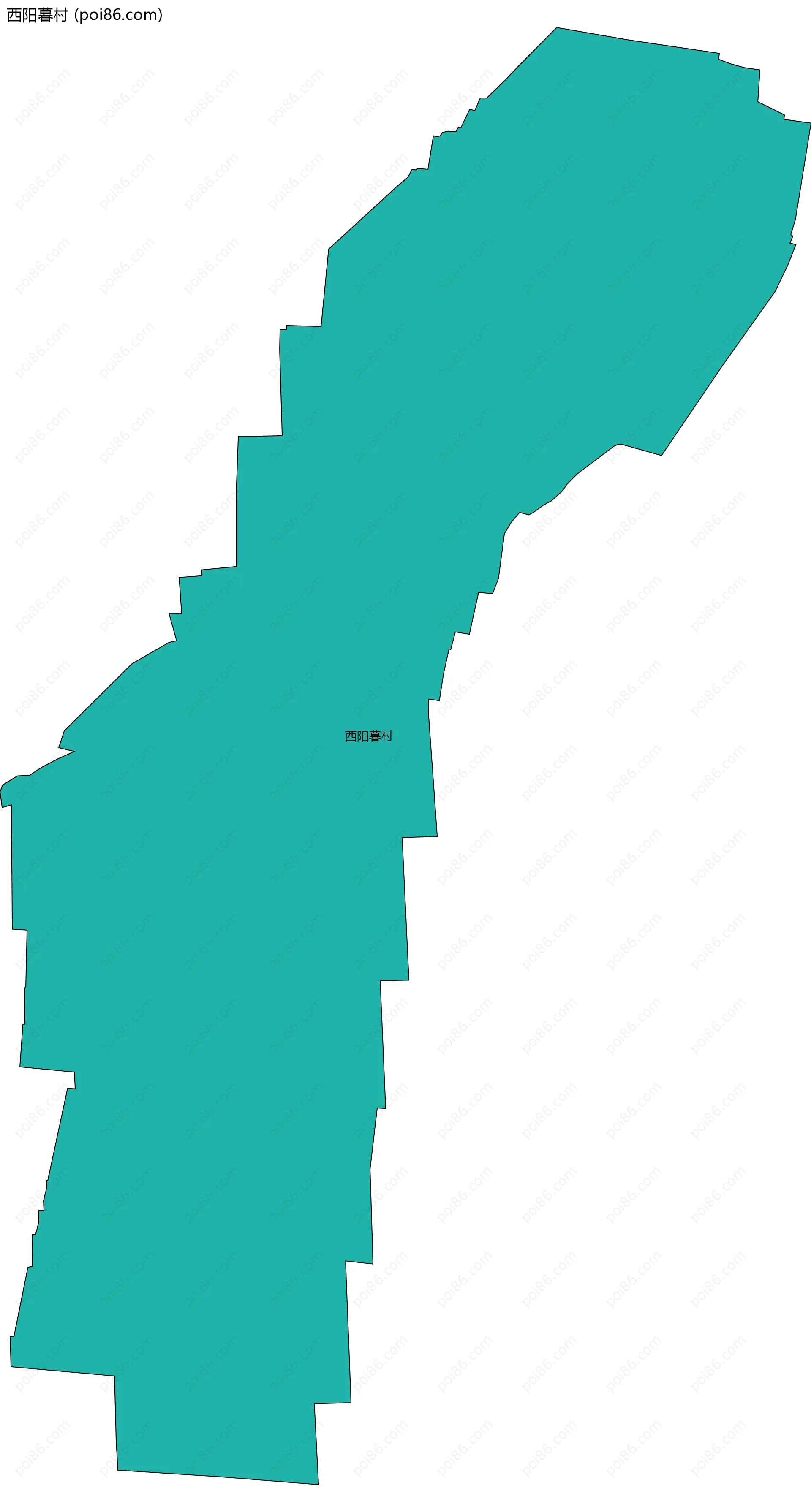 西阳暮村边界地图