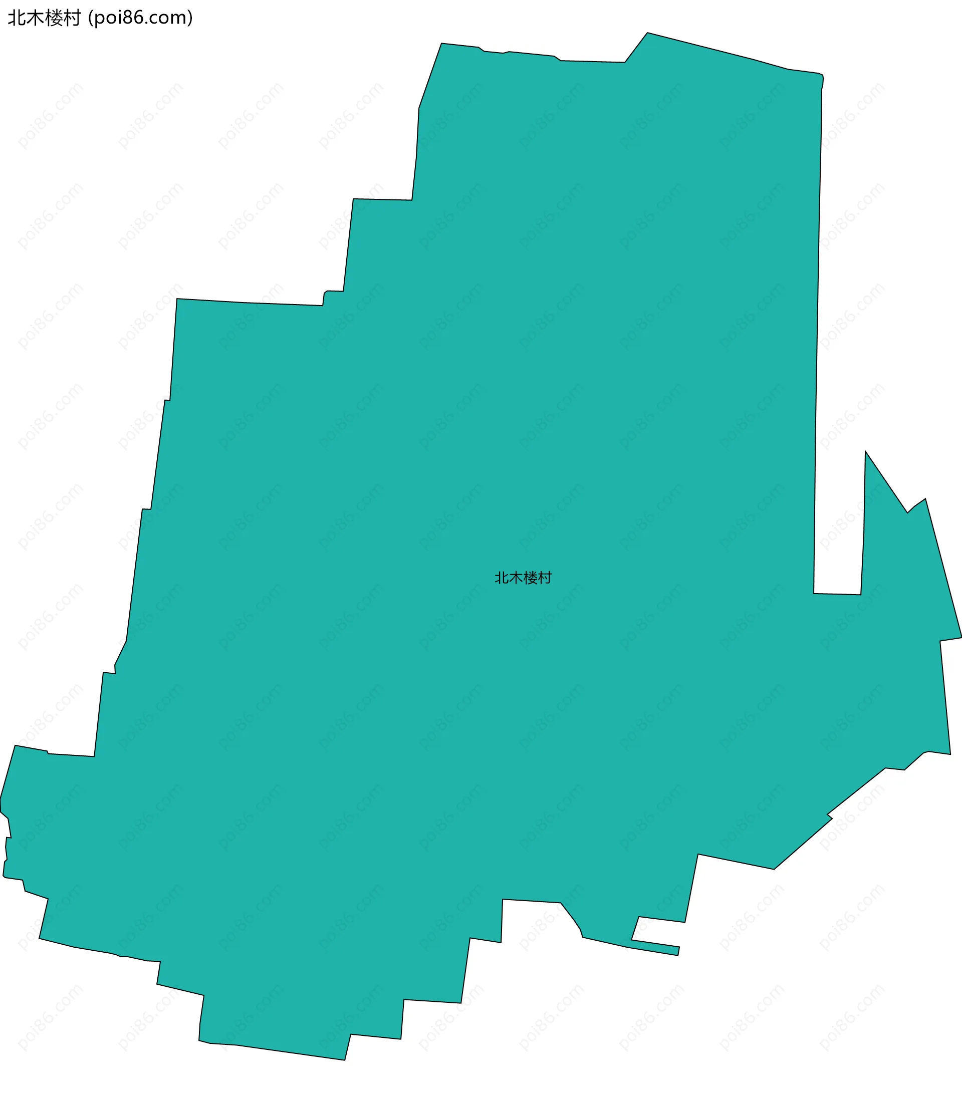 北木楼村边界地图