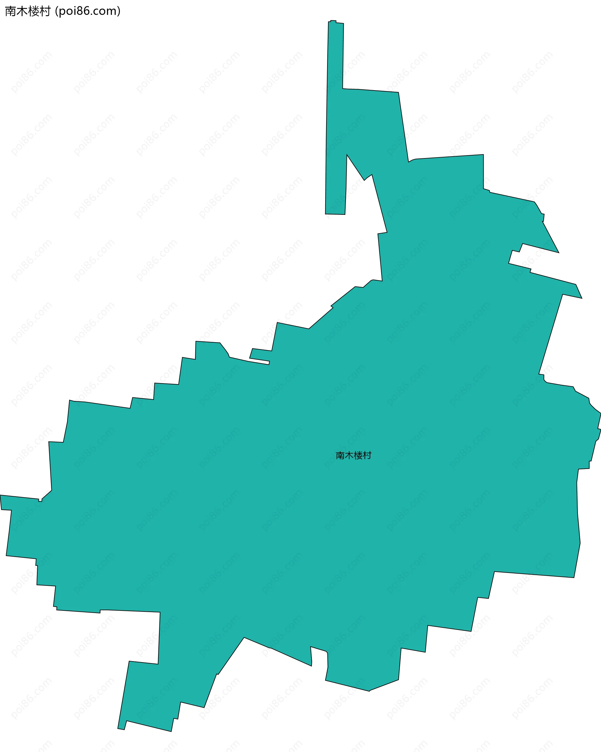 南木楼村边界地图