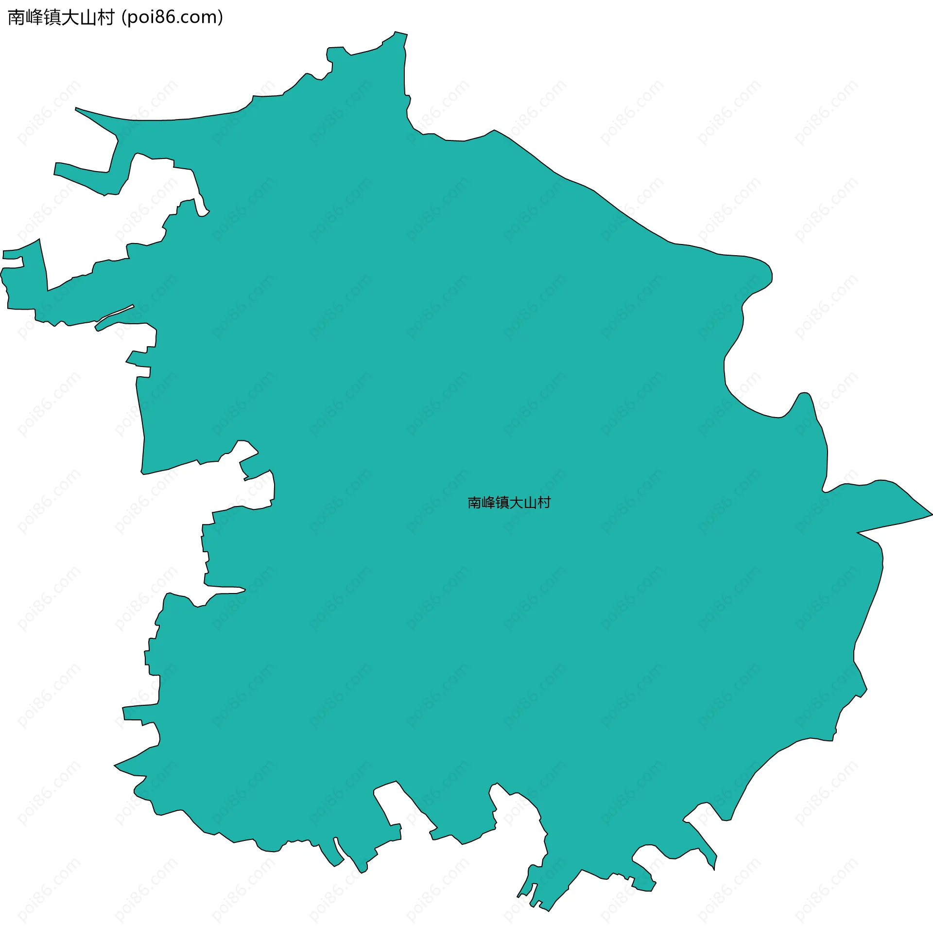 南峰镇大山村边界地图