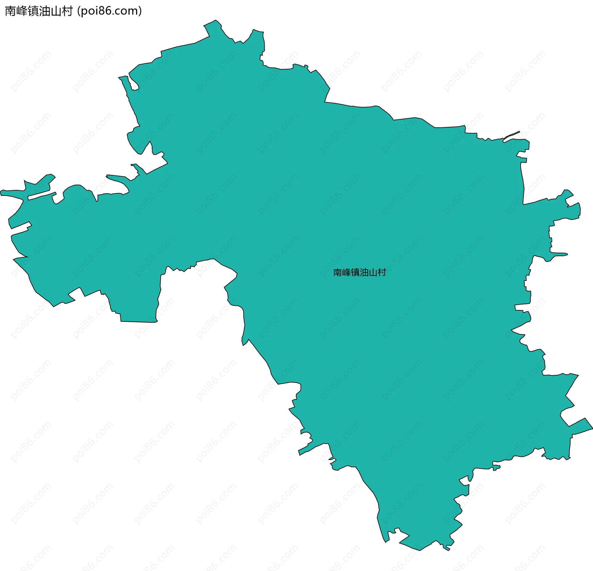 南峰镇油山村边界地图