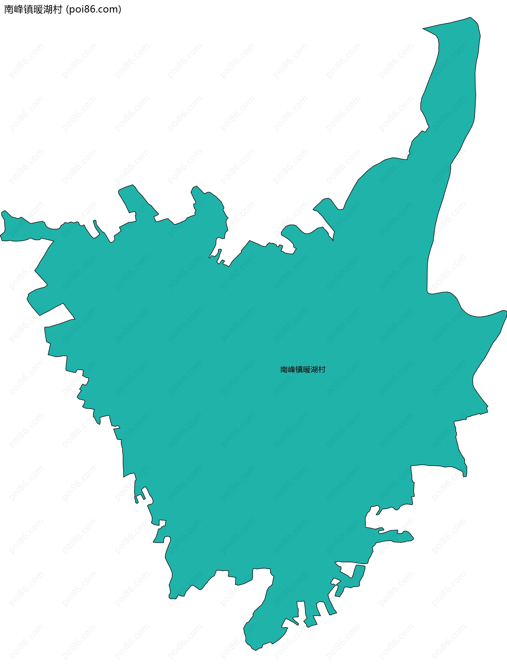 南峰镇暖湖村边界地图