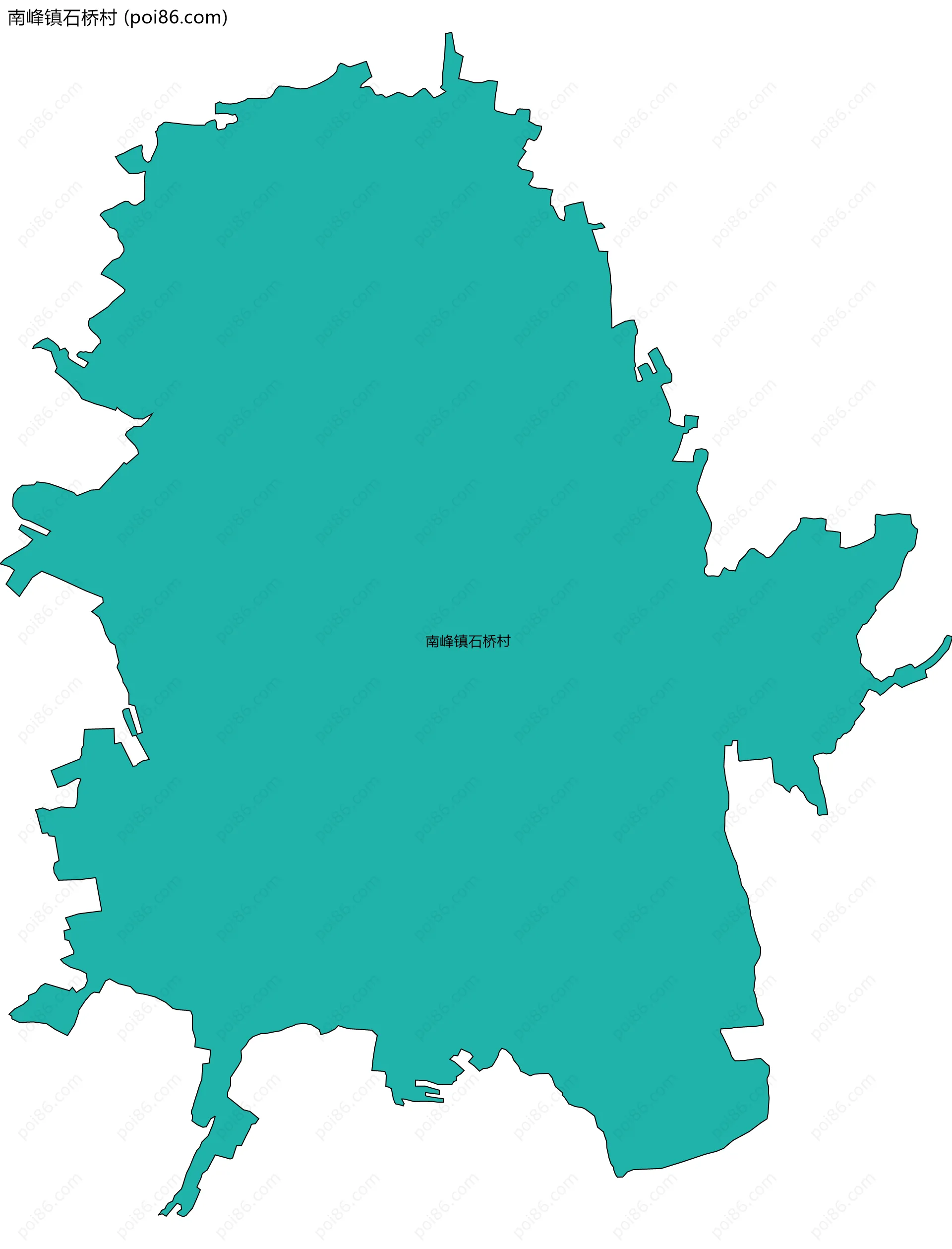 南峰镇石桥村边界地图