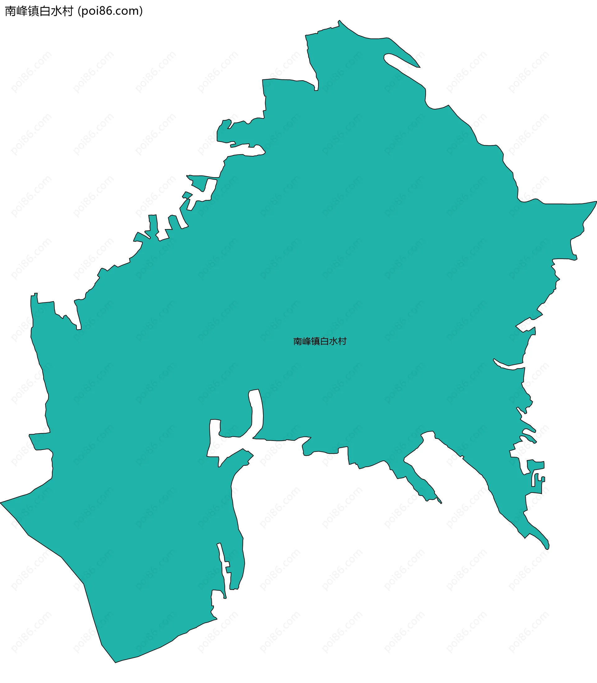 南峰镇白水村边界地图