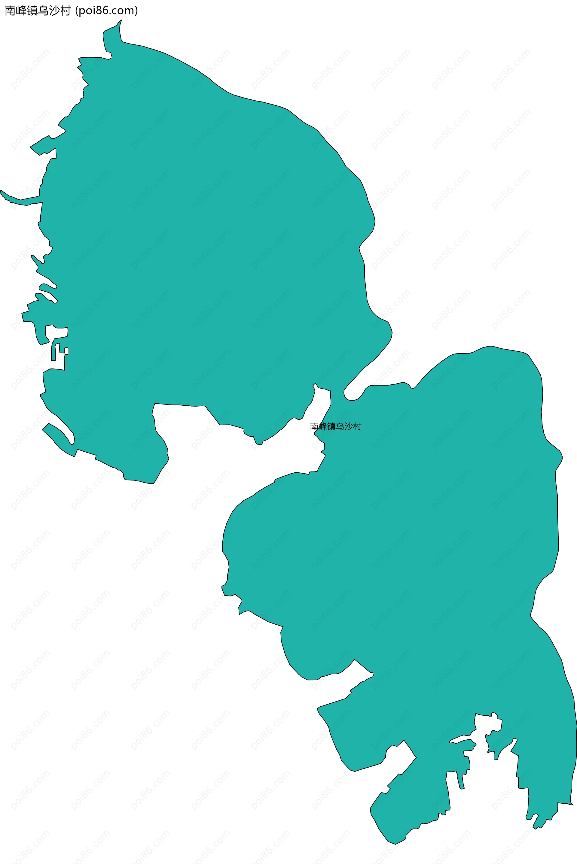 南峰镇乌沙村边界地图