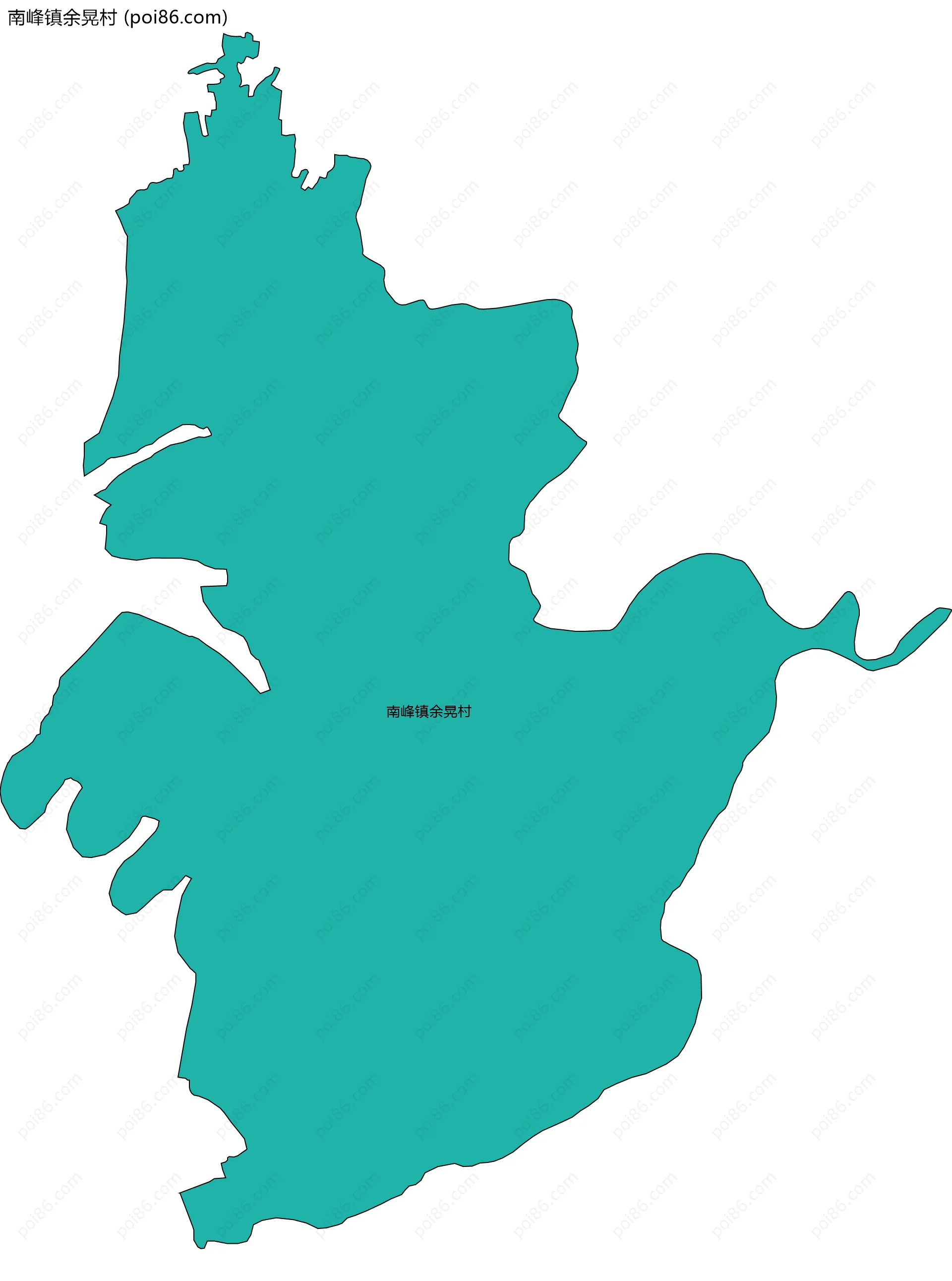 南峰镇余晃村边界地图