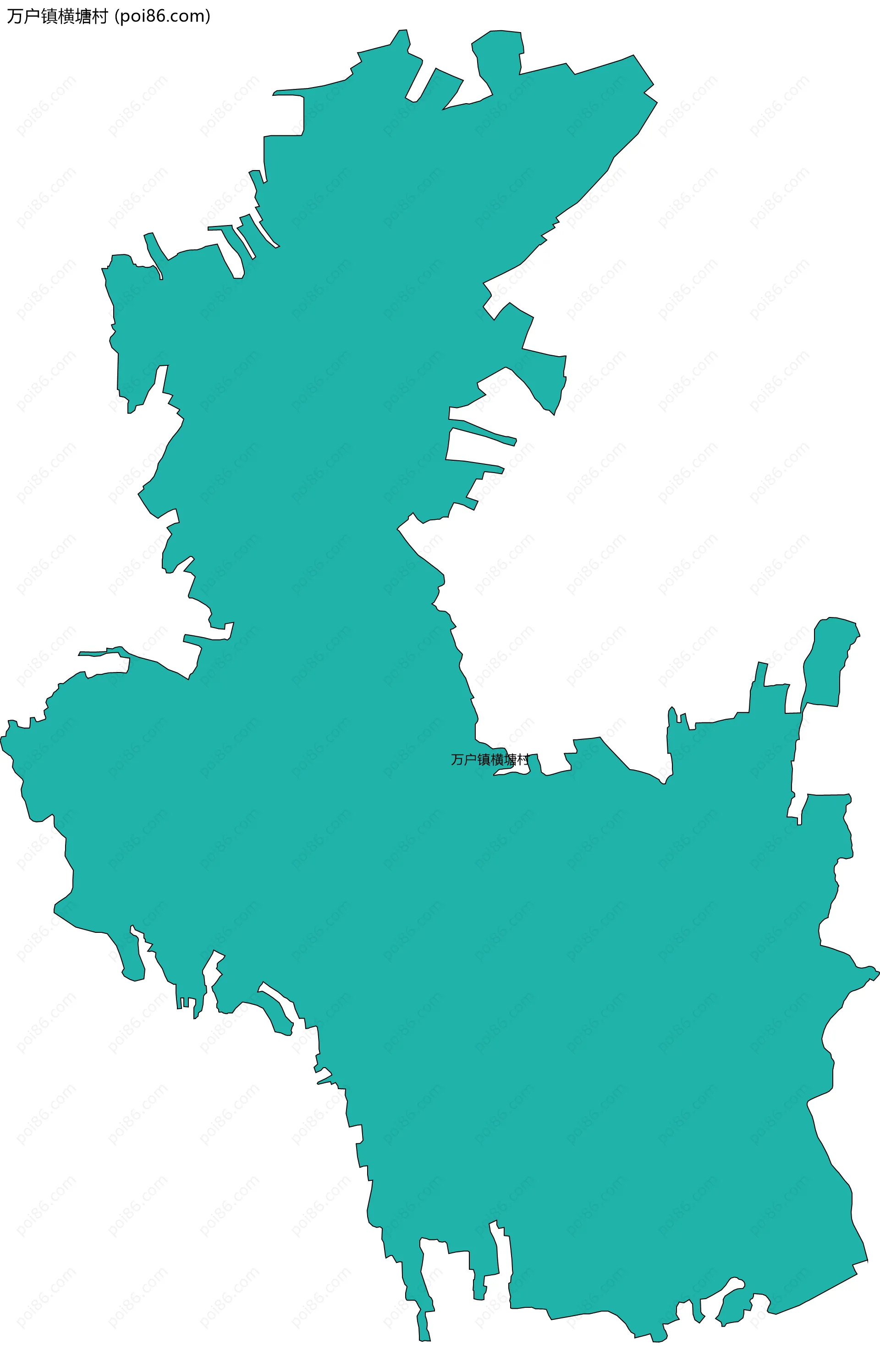 万户镇横塘村边界地图