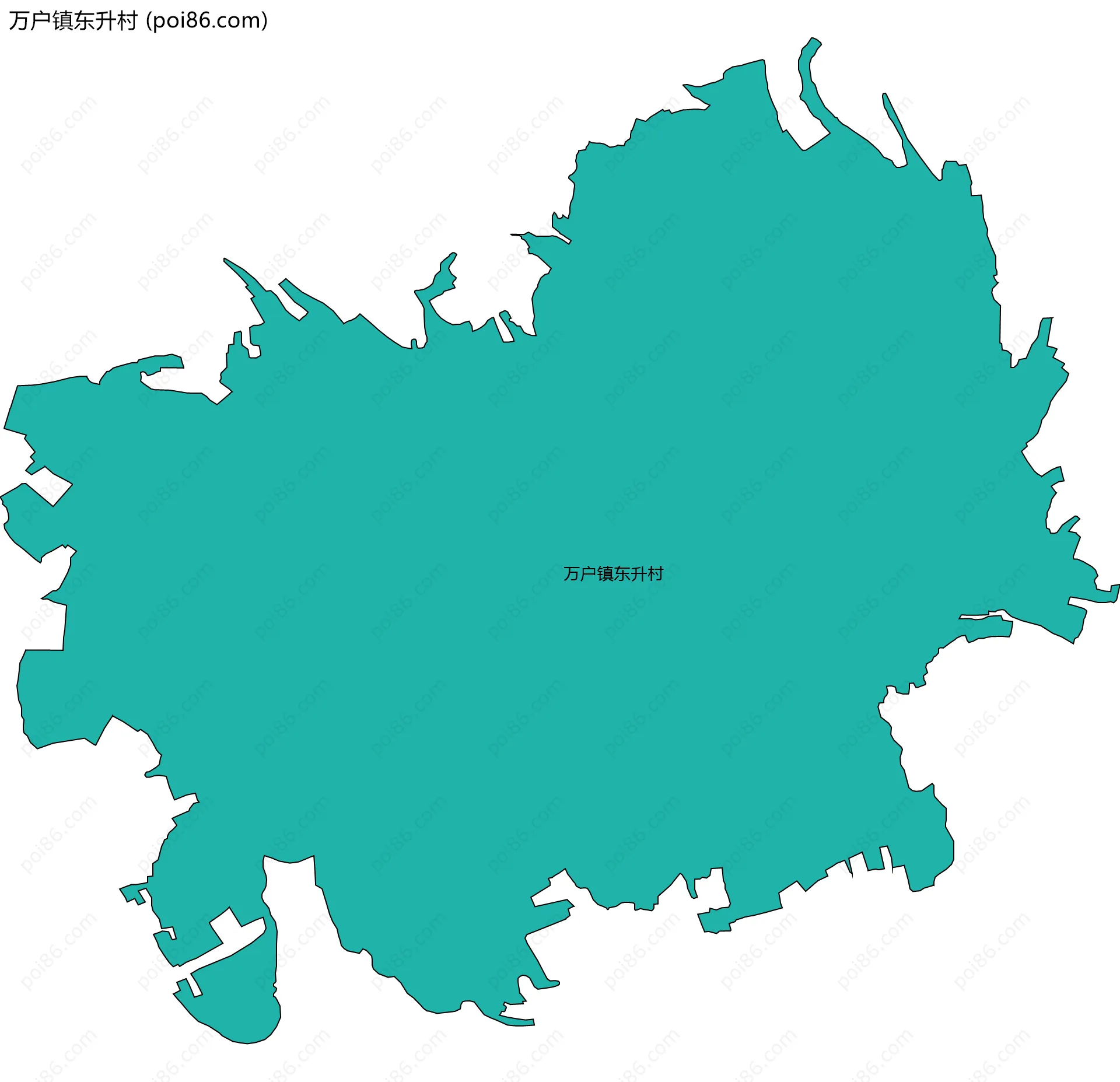 万户镇东升村边界地图