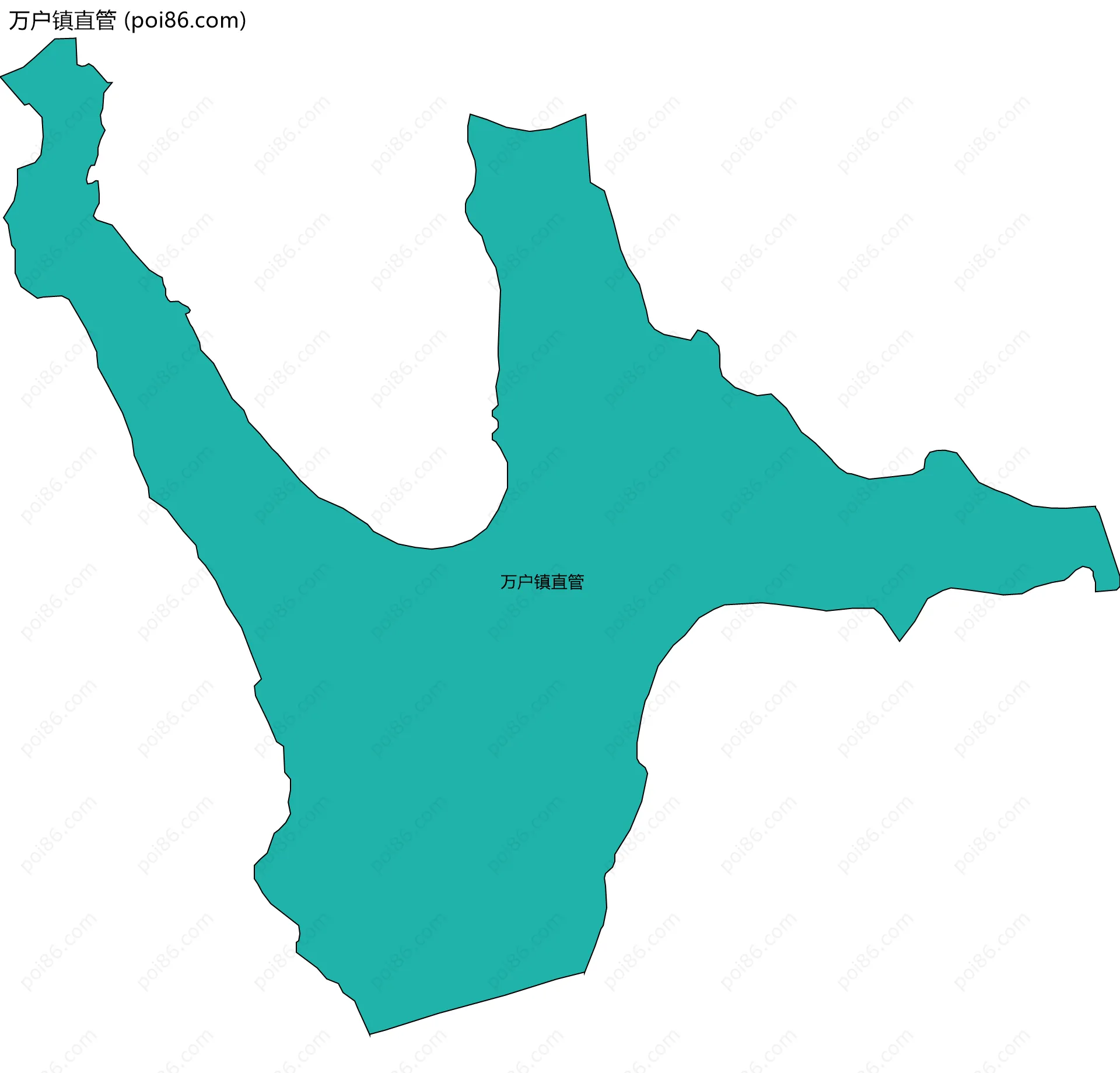 万户镇直管边界地图